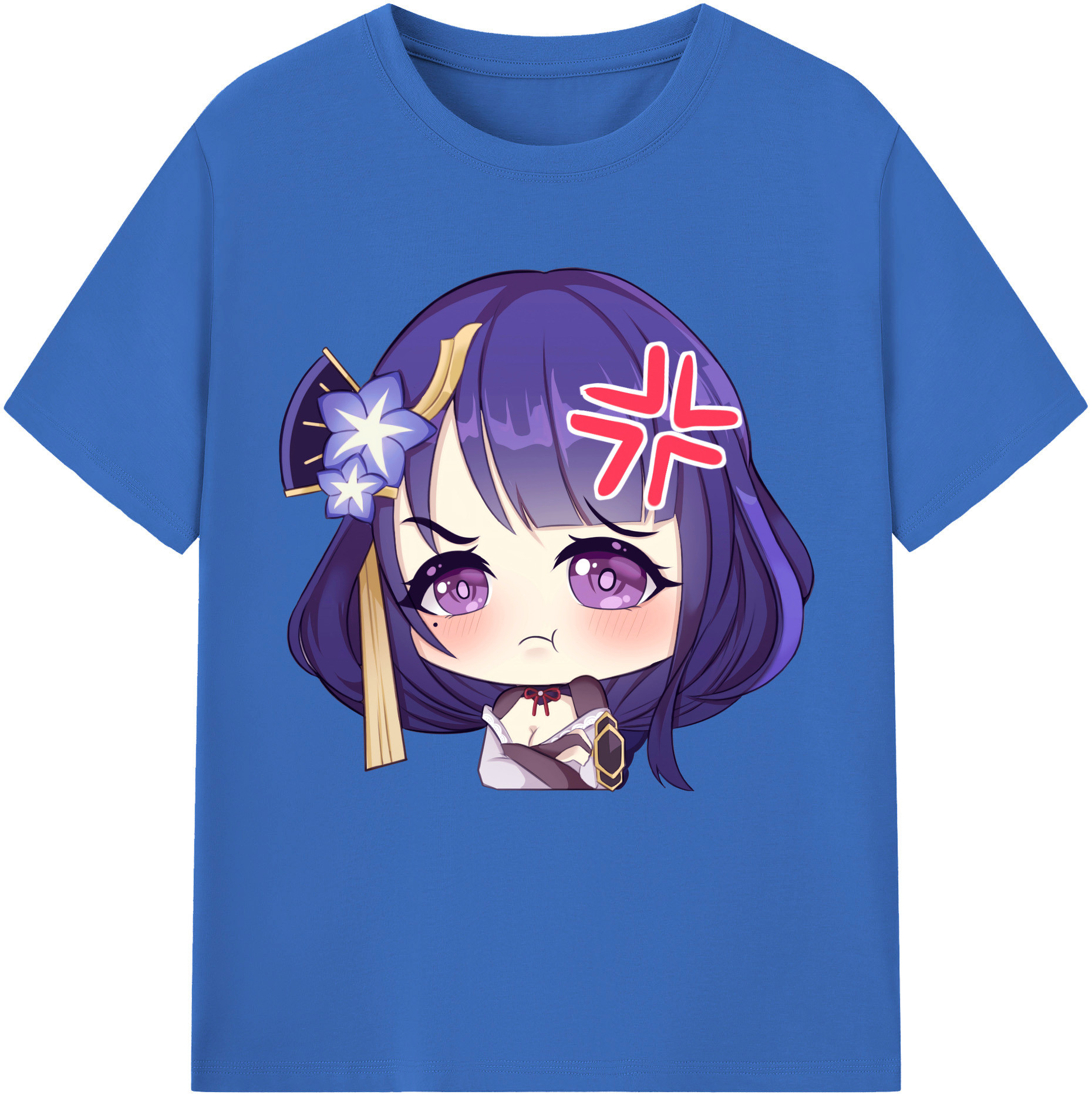 げんし神 雷電将軍 らいでんしょうぐん genshin Raiden Shogun 綿100％半袖Tシャツ（フロントプリント）