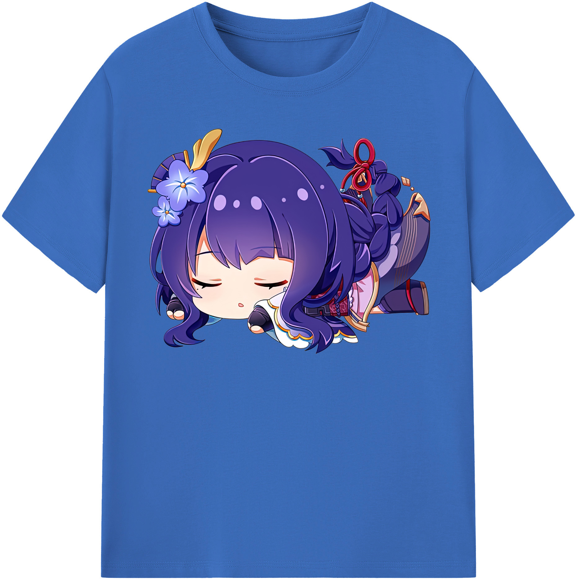 げんし神 雷電将軍 らいでんしょうぐん genshin Raiden Shogun 綿100％半袖Tシャツ（フロントプリント）