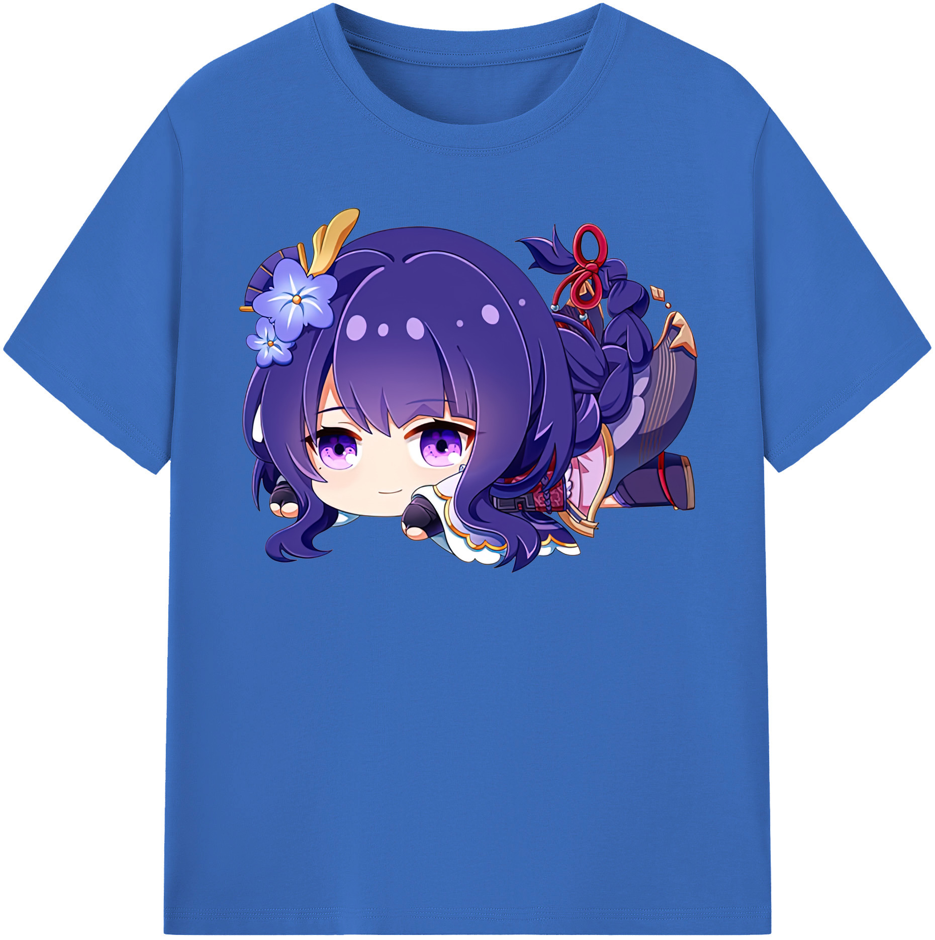 げんし神 雷電将軍 らいでんしょうぐん genshin Raiden Shogun 綿100％半袖Tシャツ（フロントプリント）