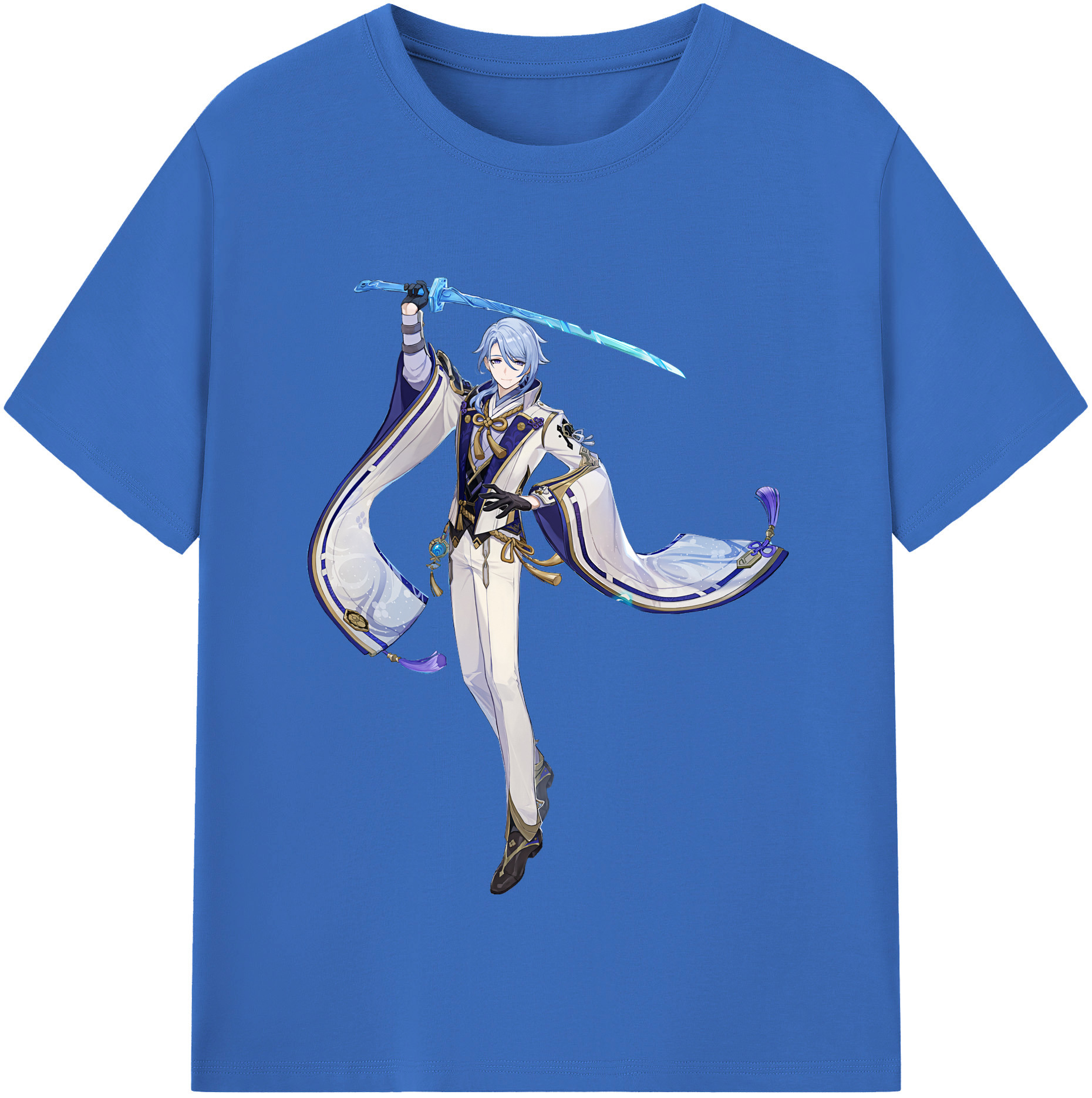 げんし神 神里綾人 かみさとあやと genshin Kamisato Ayato 綿100％半袖Tシャツ（フロントプリント）