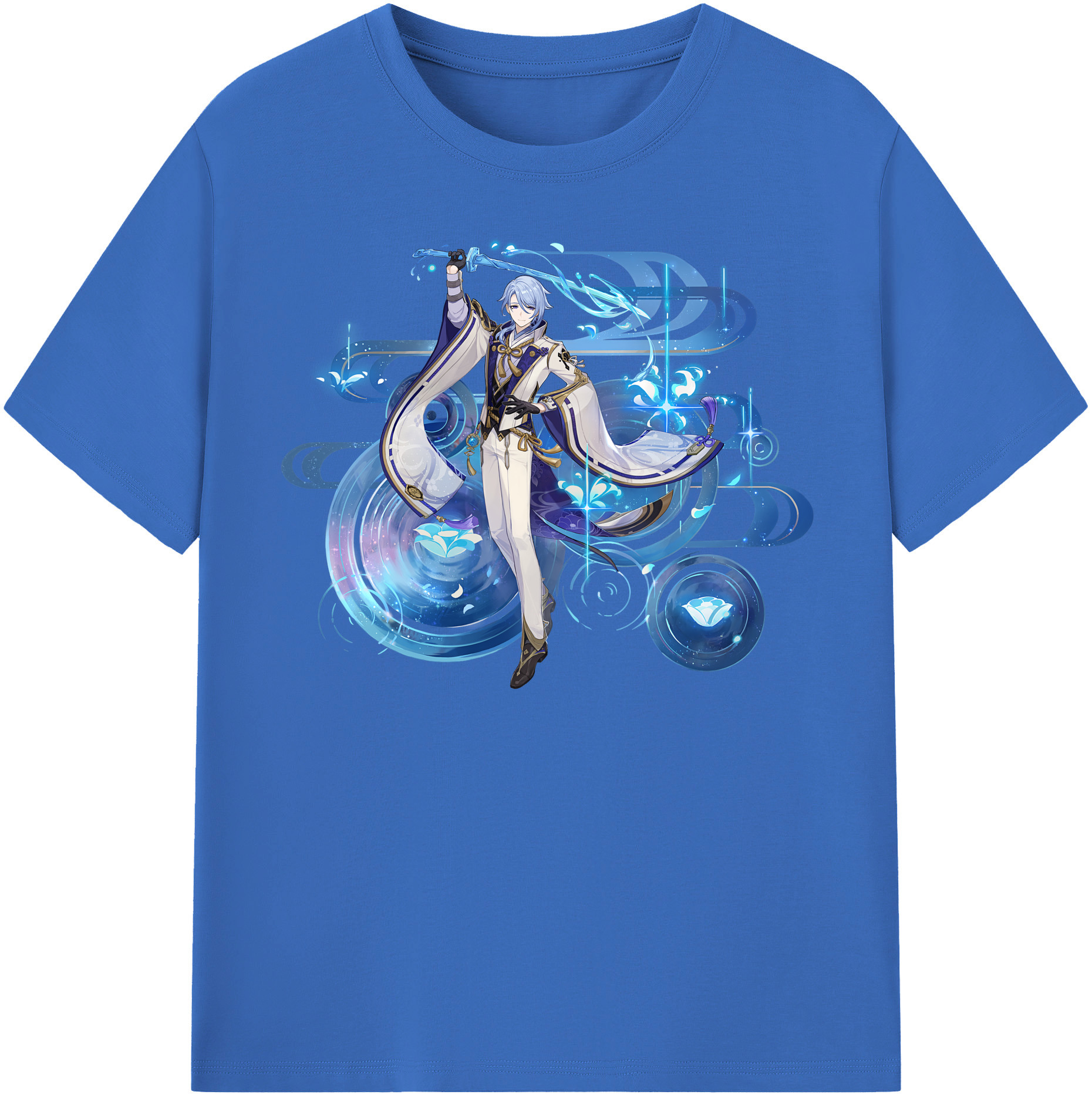 げんし神 神里綾人 かみさとあやと genshin Kamisato Ayato 綿100％半袖Tシャツ（フロントプリント）