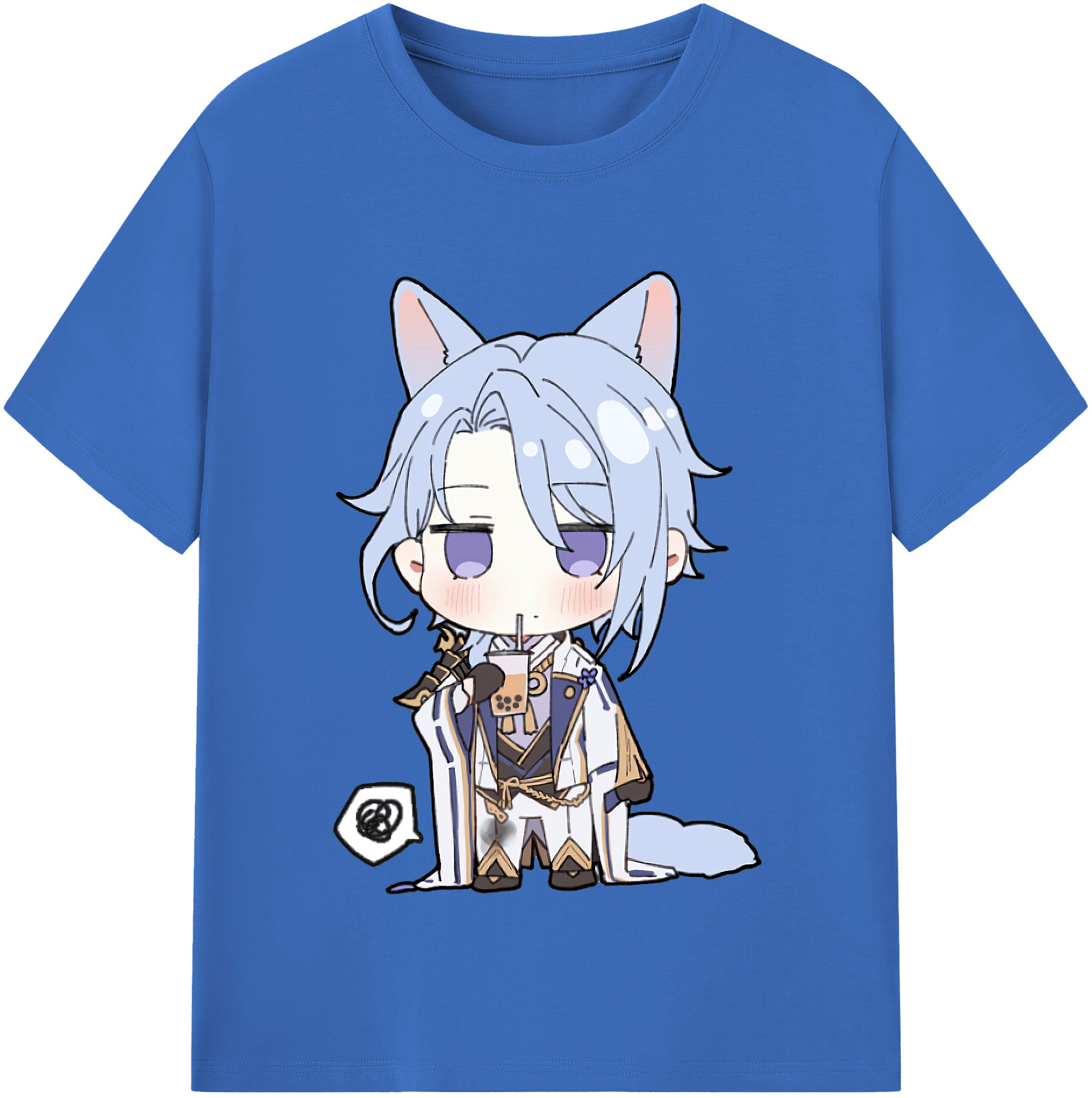 げんし神 神里綾人 かみさとあやと genshin Kamisato Ayato 綿100％半袖Tシャツ（フロントプリント）
