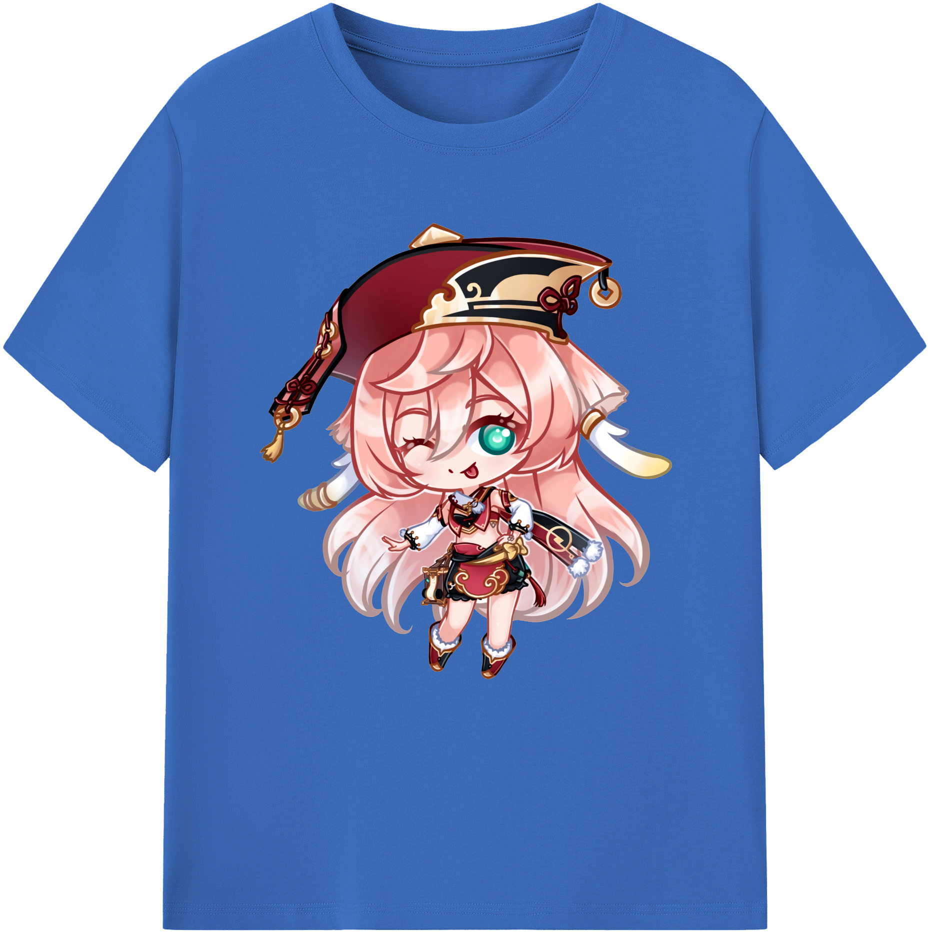 げんし神 ヤンフェイ genshin Yanfei 綿100％半袖Tシャツ（フロントプリント）
