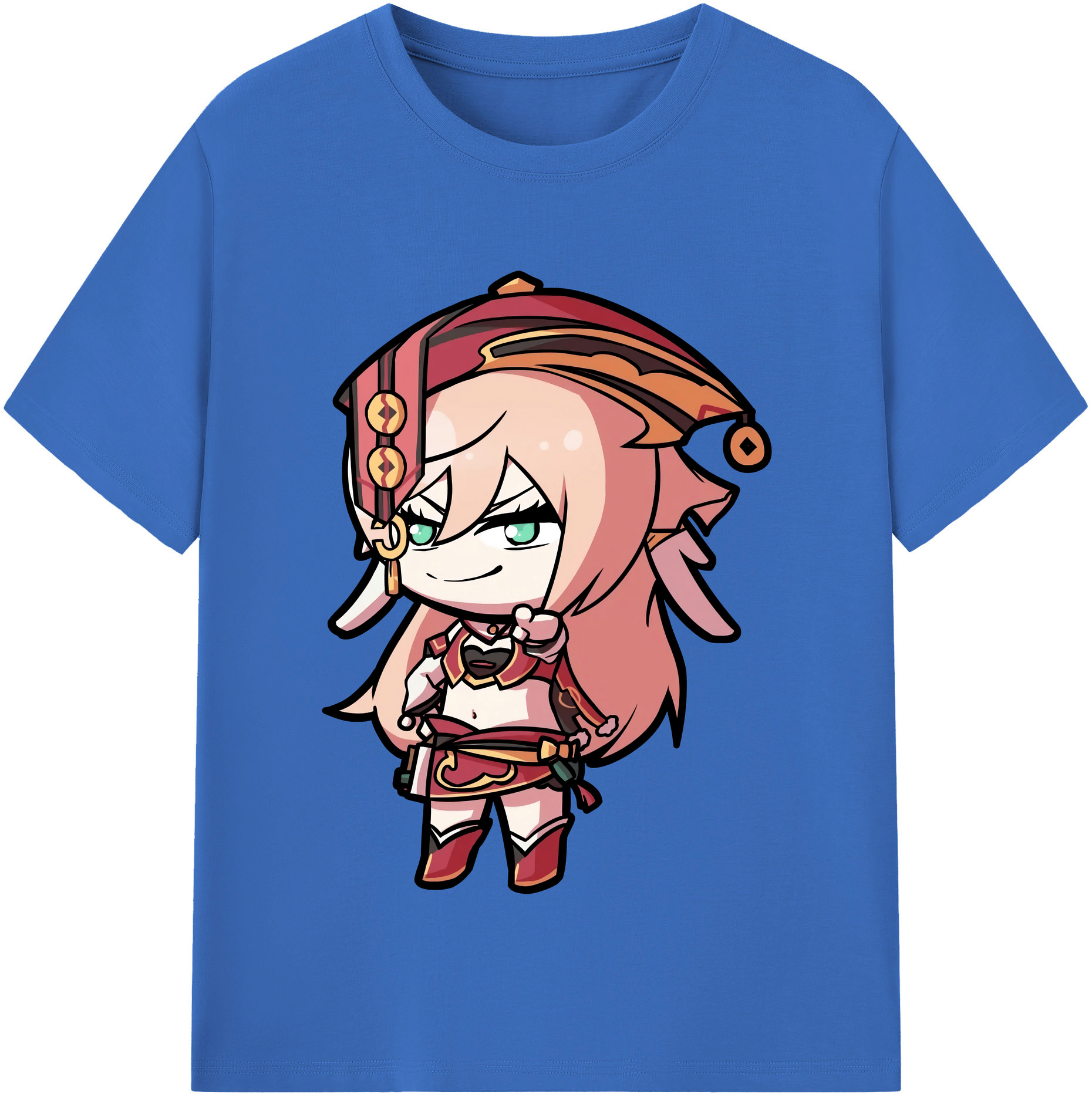 げんし神 ヤンフェイ genshin Yanfei 綿100％半袖Tシャツ（フロントプリント）
