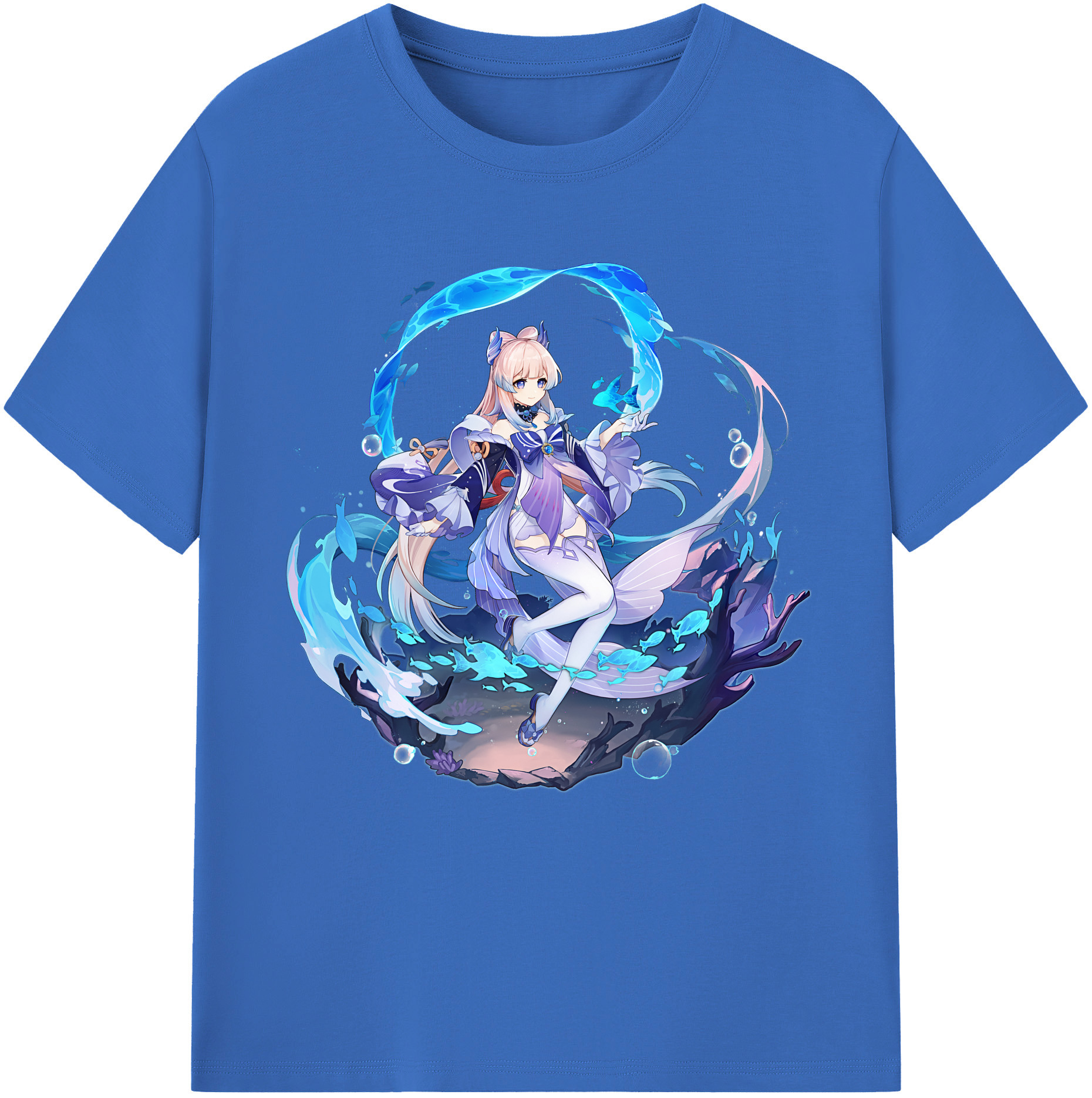げんし神 珊瑚宮心海 サンゴノミヤ・ココミ genshin Sangonomiya Kokomi 綿100％半袖Tシャツ（フロントプリント）