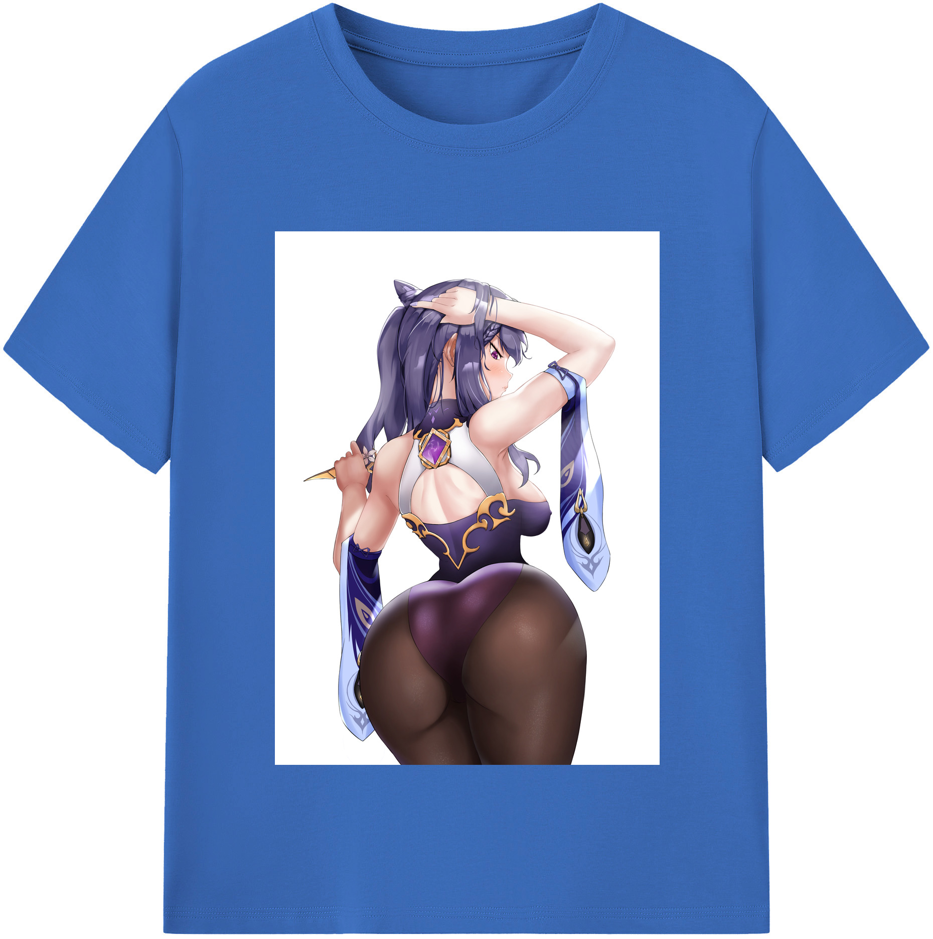 げんし神 刻晴 こくせい genshin Kokusei 綿100％半袖Tシャツ（フロントプリント）