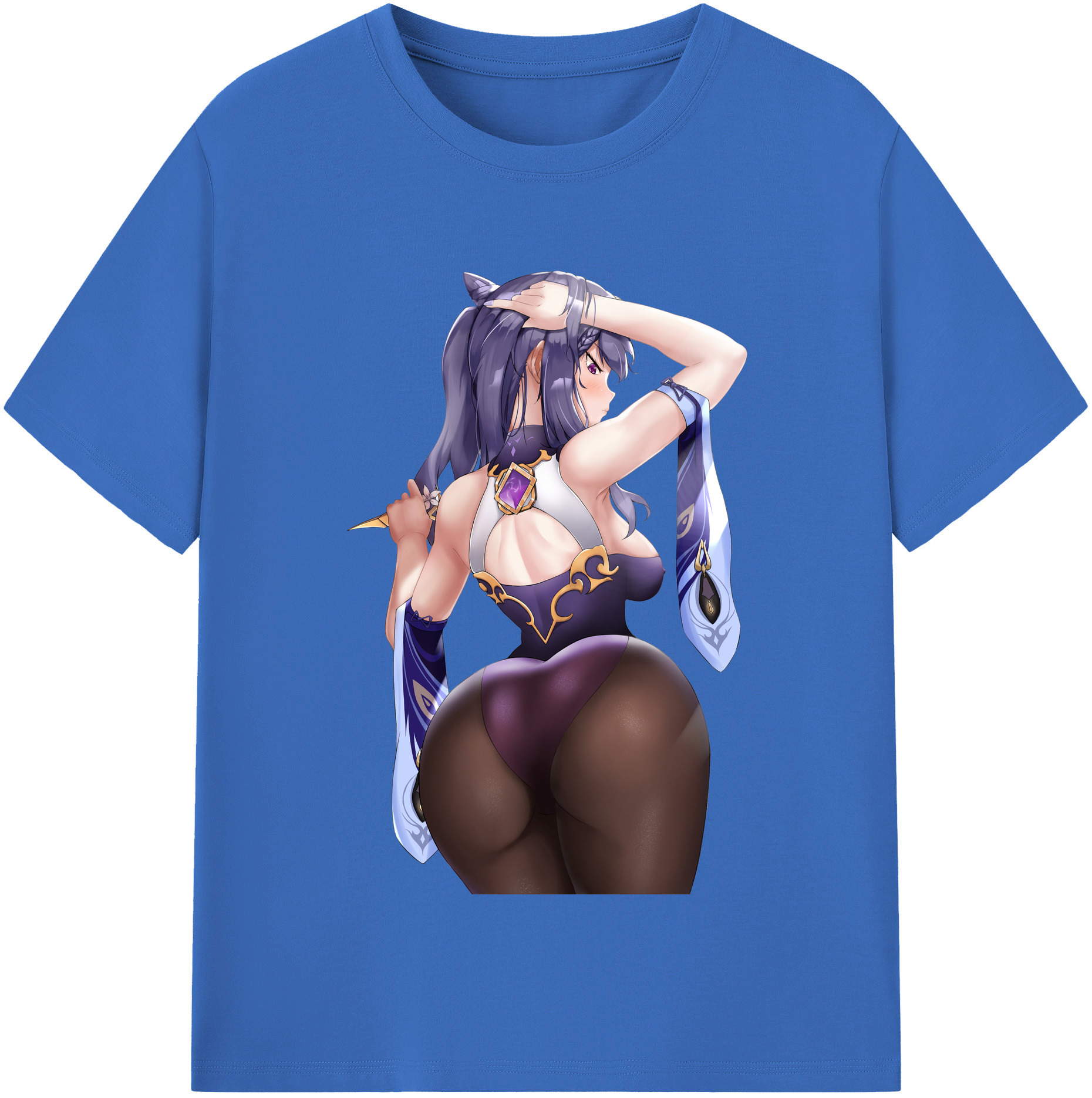 げんし神 刻晴 こくせい genshin Kokusei 綿100％半袖Tシャツ（フロントプリント）