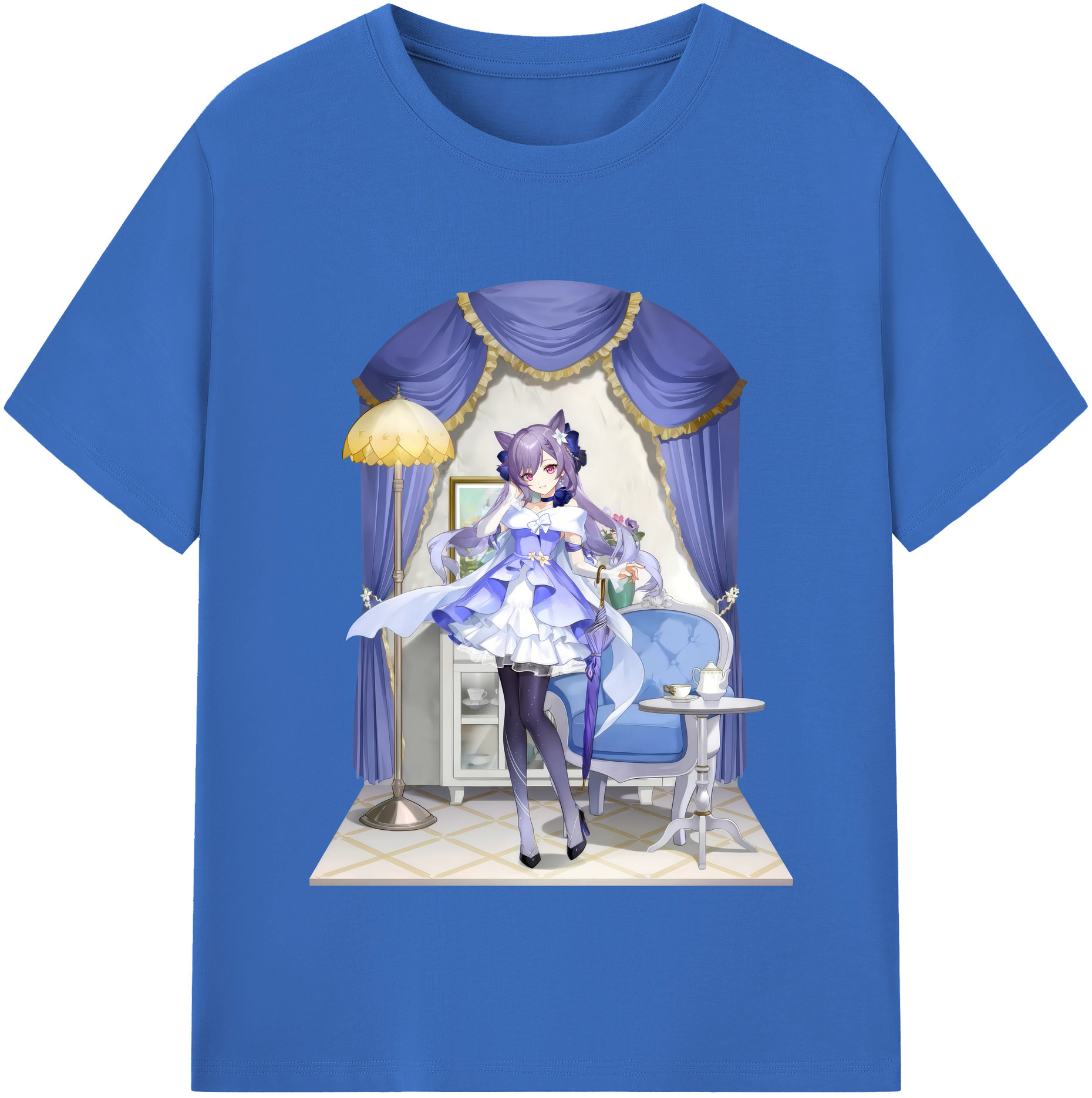 げんし神 刻晴 こくせい genshin Kokusei 綿100％半袖Tシャツ（フロントプリント）