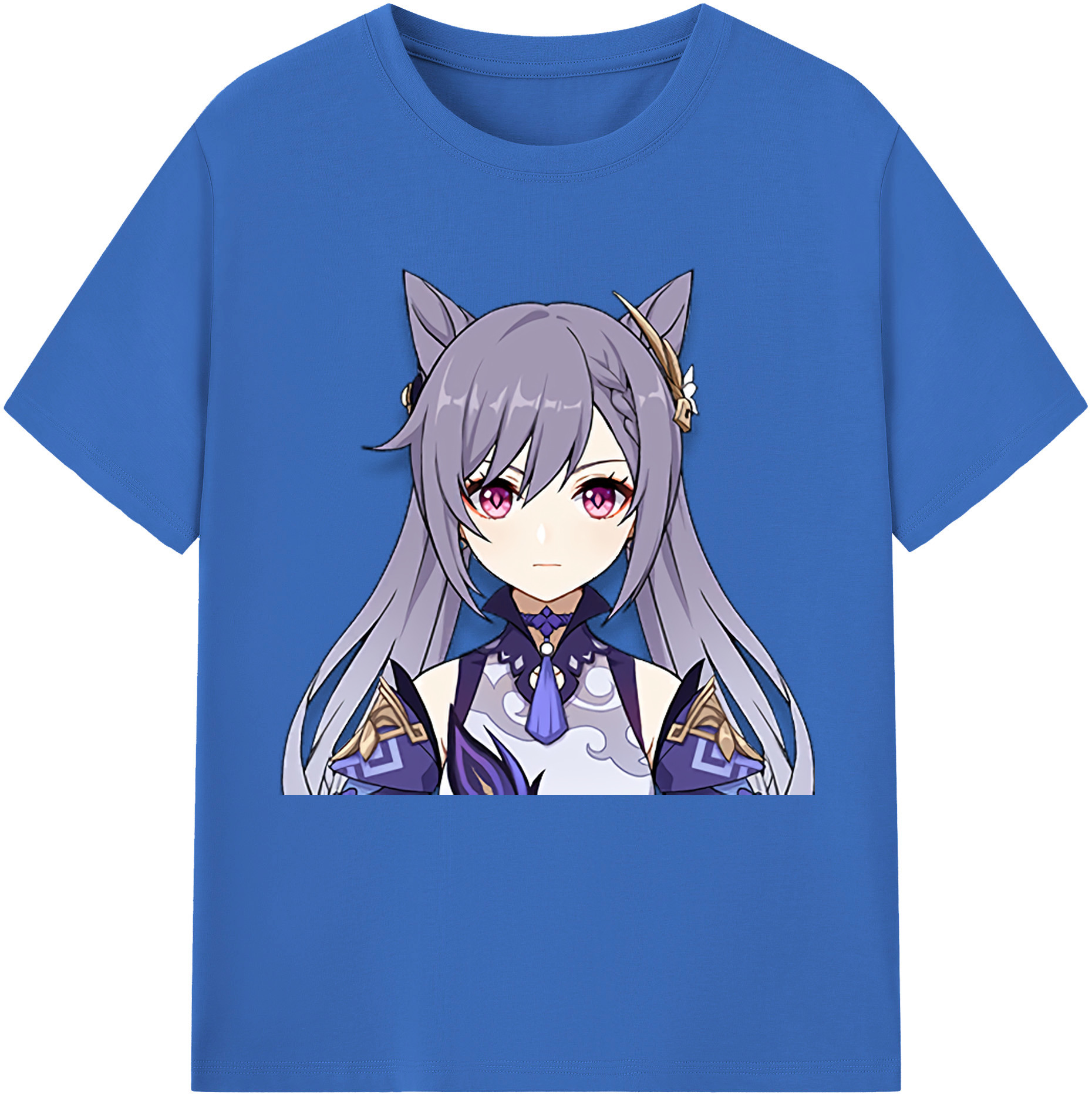 げんし神 刻晴 こくせい genshin Kokusei 綿100％半袖Tシャツ（フロントプリント）