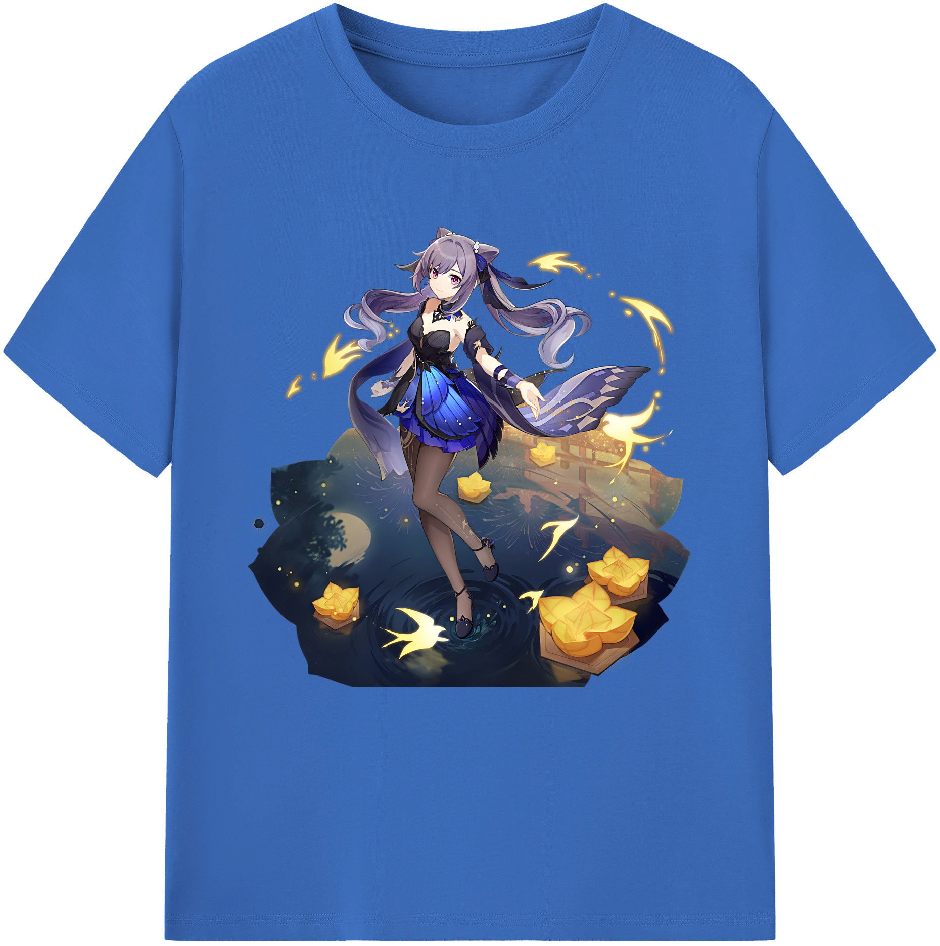 げんし神 刻晴 こくせい genshin Kokusei 綿100％半袖Tシャツ（フロントプリント）