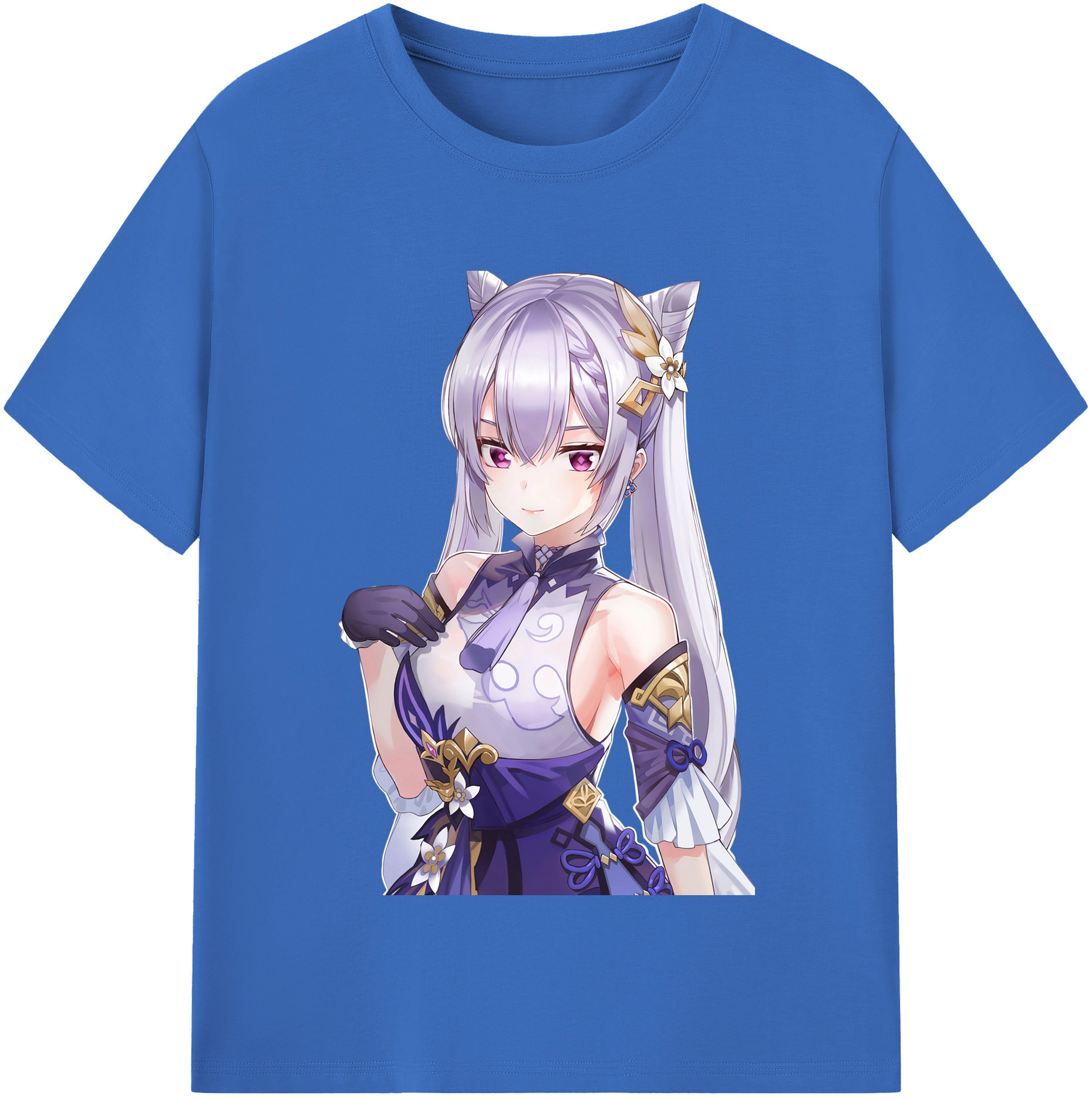 げんし神 刻晴 こくせい genshin Kokusei 綿100％半袖Tシャツ（フロントプリント）
