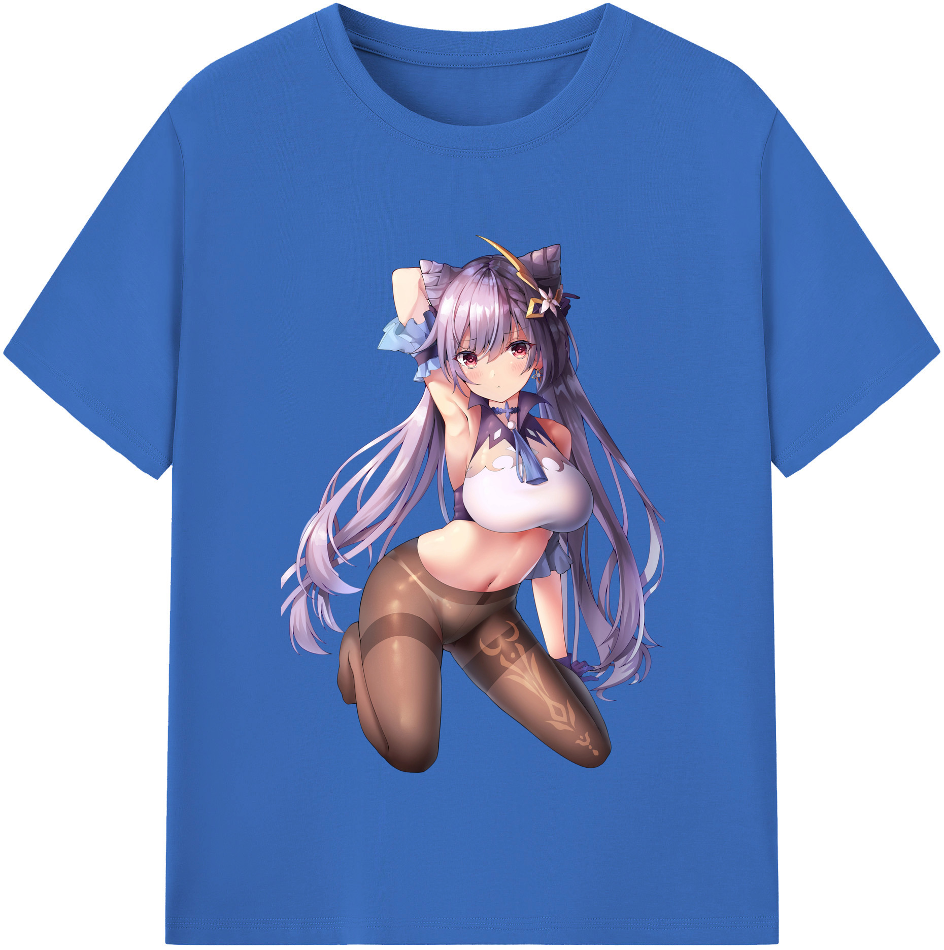 げんし神 刻晴 こくせい genshin Kokusei 綿100％半袖Tシャツ（フロントプリント）