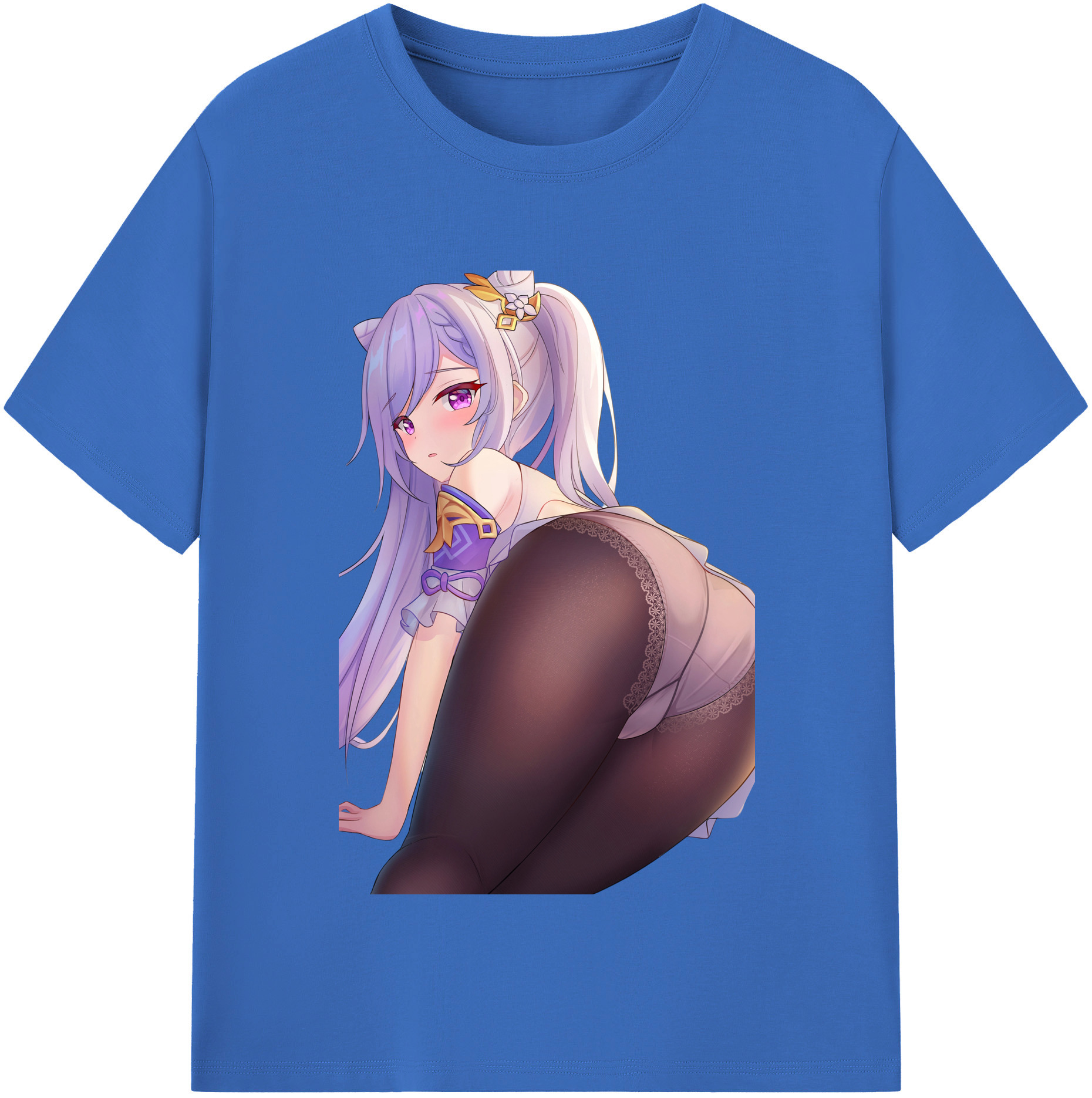 げんし神 刻晴 こくせい genshin Kokusei 綿100％半袖Tシャツ（フロントプリント）