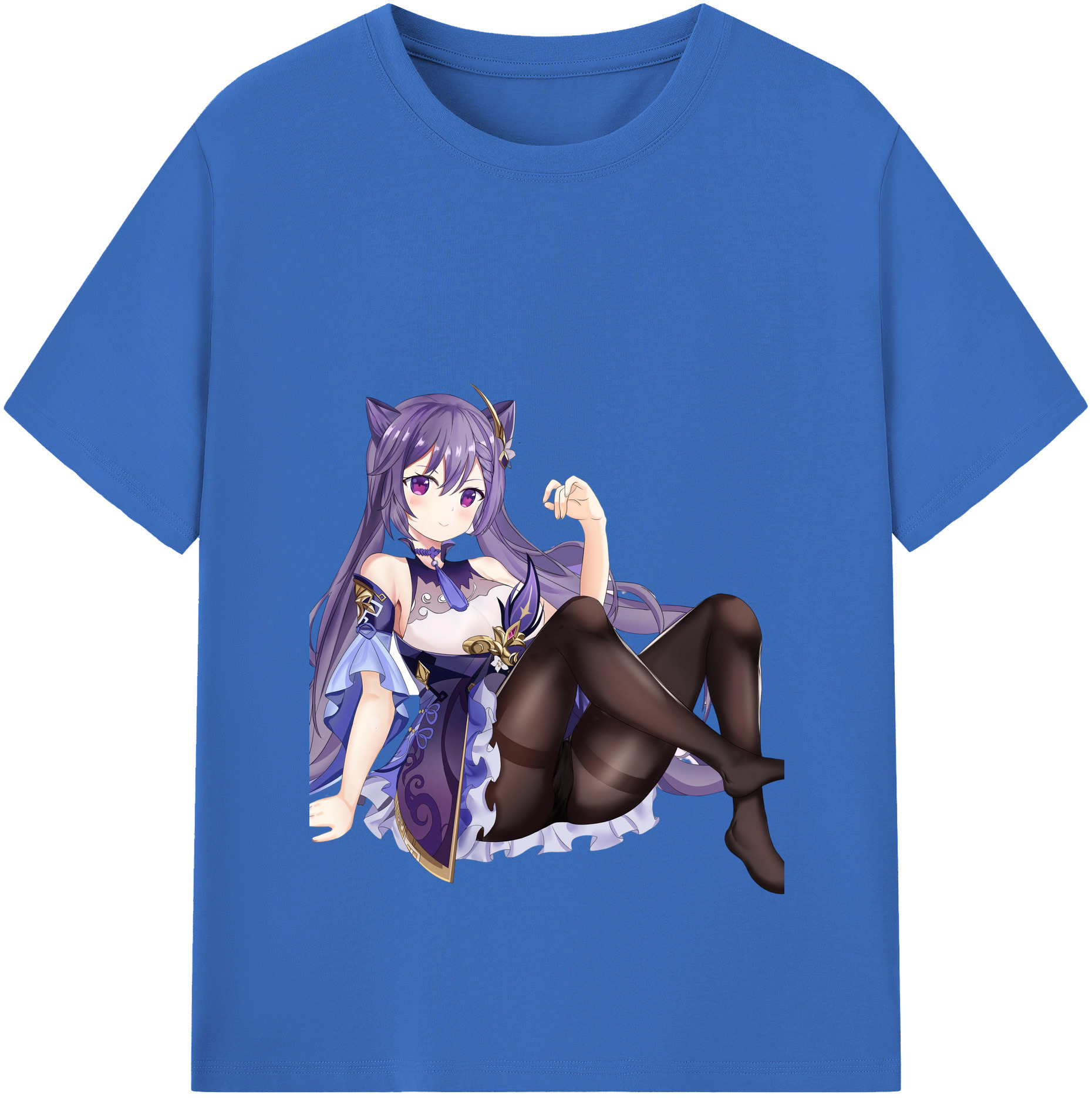 げんし神 刻晴 こくせい genshin Kokusei 綿100％半袖Tシャツ（フロントプリント）