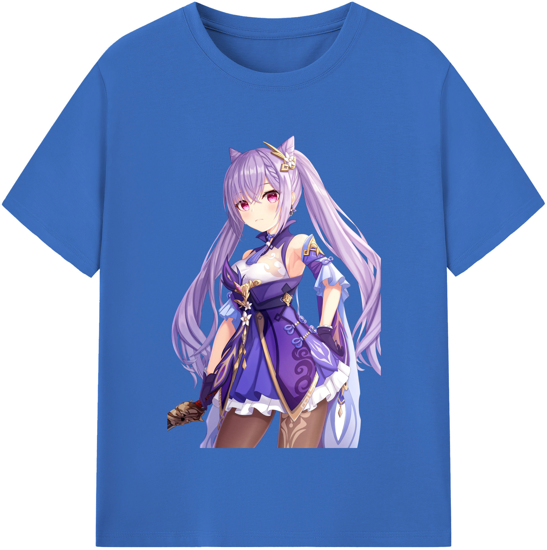 げんし神 刻晴 こくせい genshin Kokusei 綿100％半袖Tシャツ（フロントプリント）
