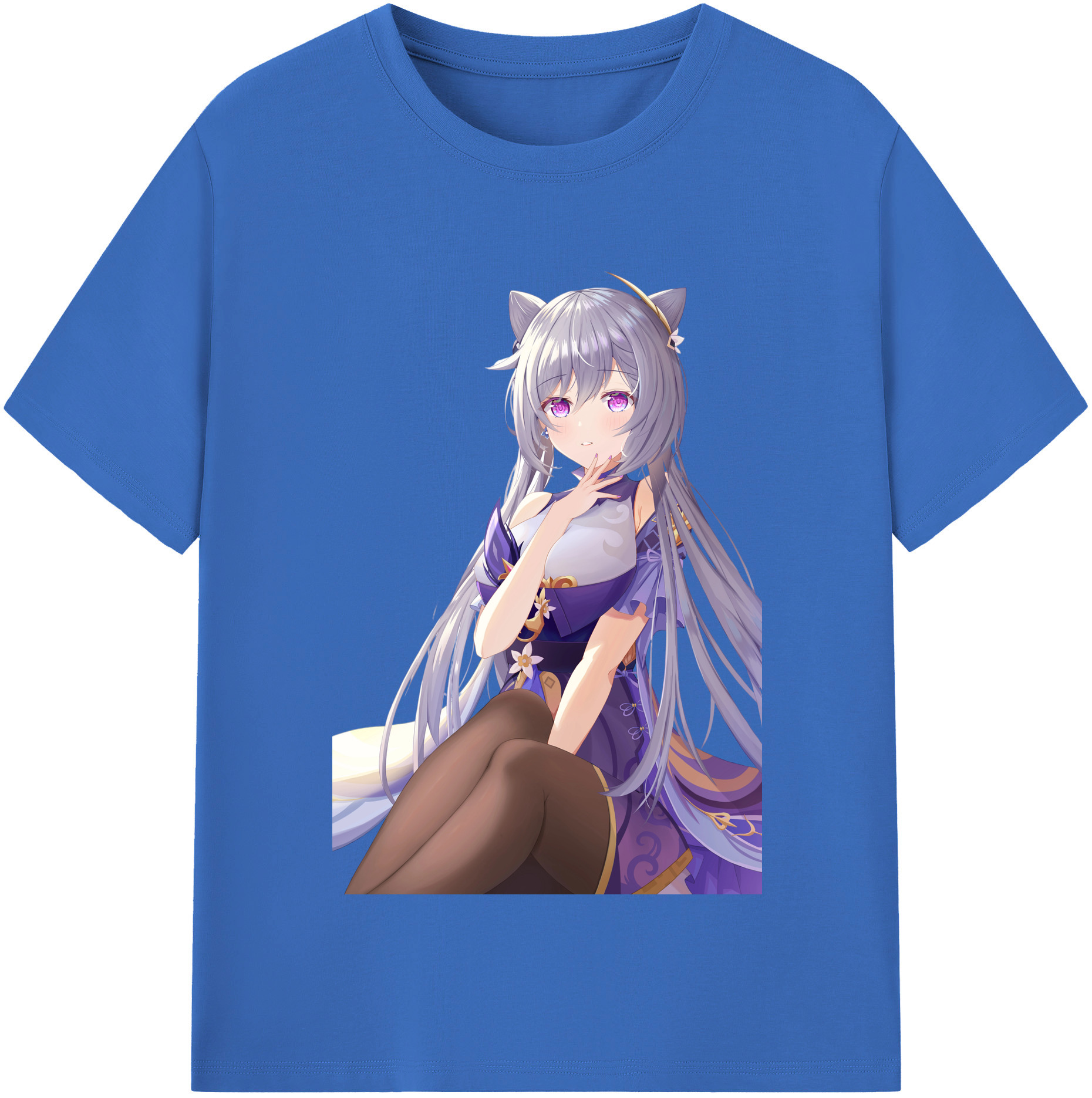 げんし神 刻晴 こくせい genshin Kokusei 綿100％半袖Tシャツ（フロントプリント）