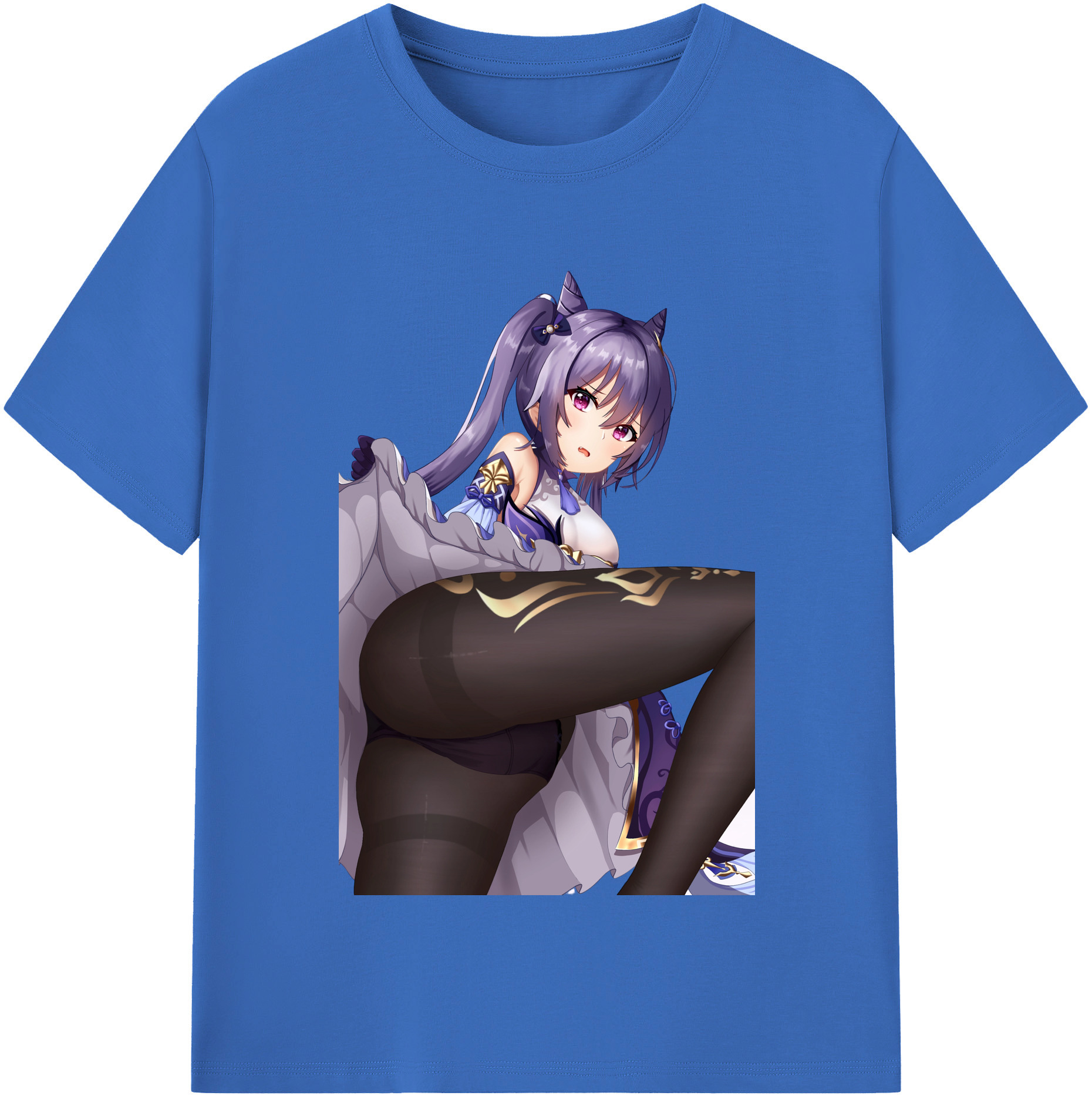 げんし神 刻晴 こくせい genshin Kokusei 綿100％半袖Tシャツ（フロントプリント）