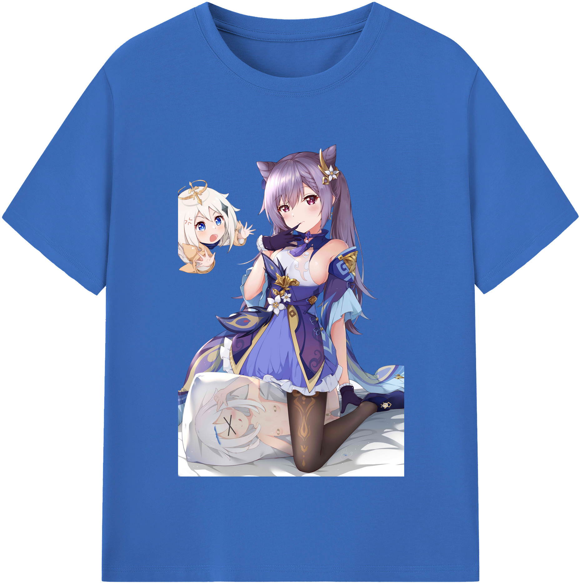げんし神 刻晴 こくせい genshin Kokusei 綿100％半袖Tシャツ（フロントプリント）