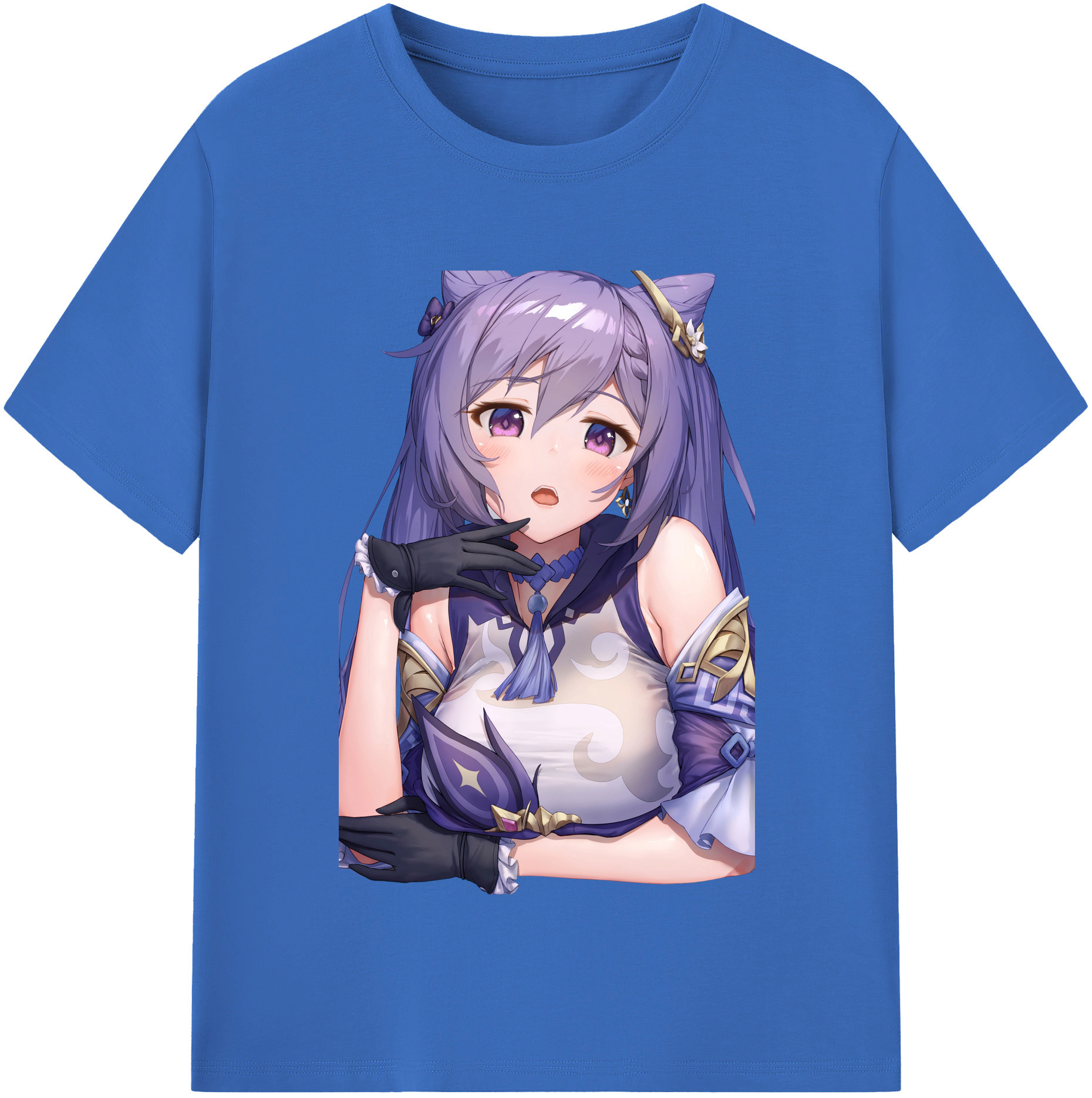 げんし神 刻晴 こくせい genshin Kokusei 綿100％半袖Tシャツ（フロントプリント）