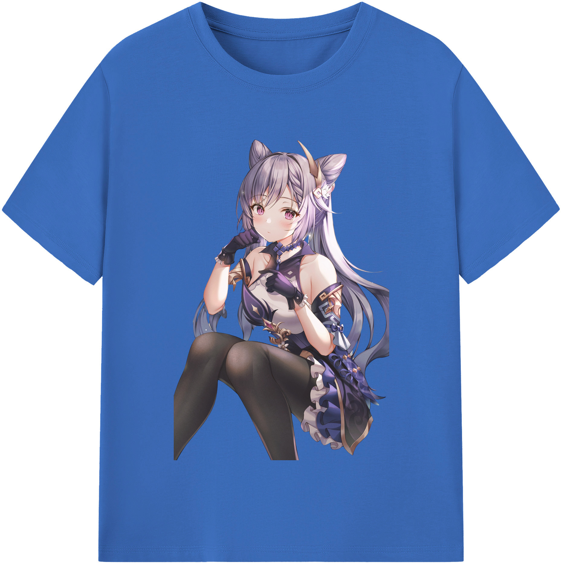 げんし神 刻晴 こくせい genshin Kokusei 綿100％半袖Tシャツ（フロントプリント）