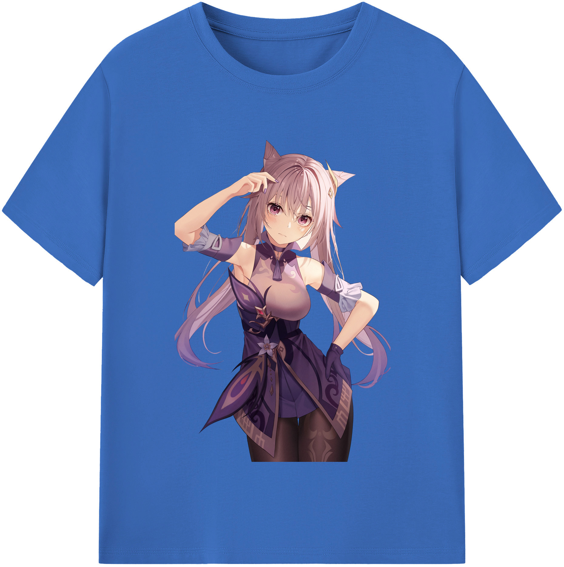 げんし神 刻晴 こくせい genshin Kokusei 綿100％半袖Tシャツ（フロントプリント）