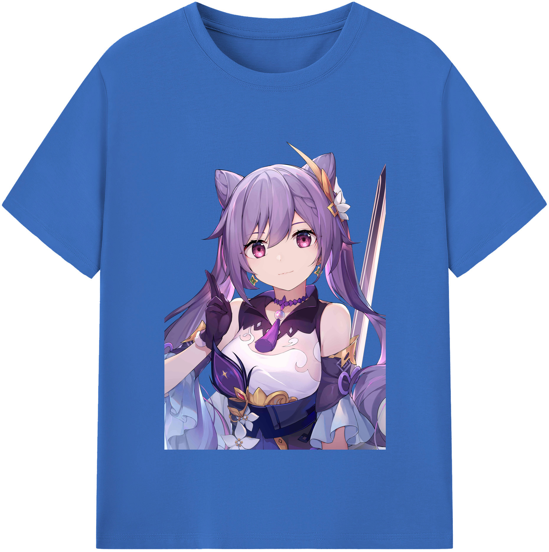 げんし神 刻晴 こくせい genshin Kokusei 綿100％半袖Tシャツ（フロントプリント）