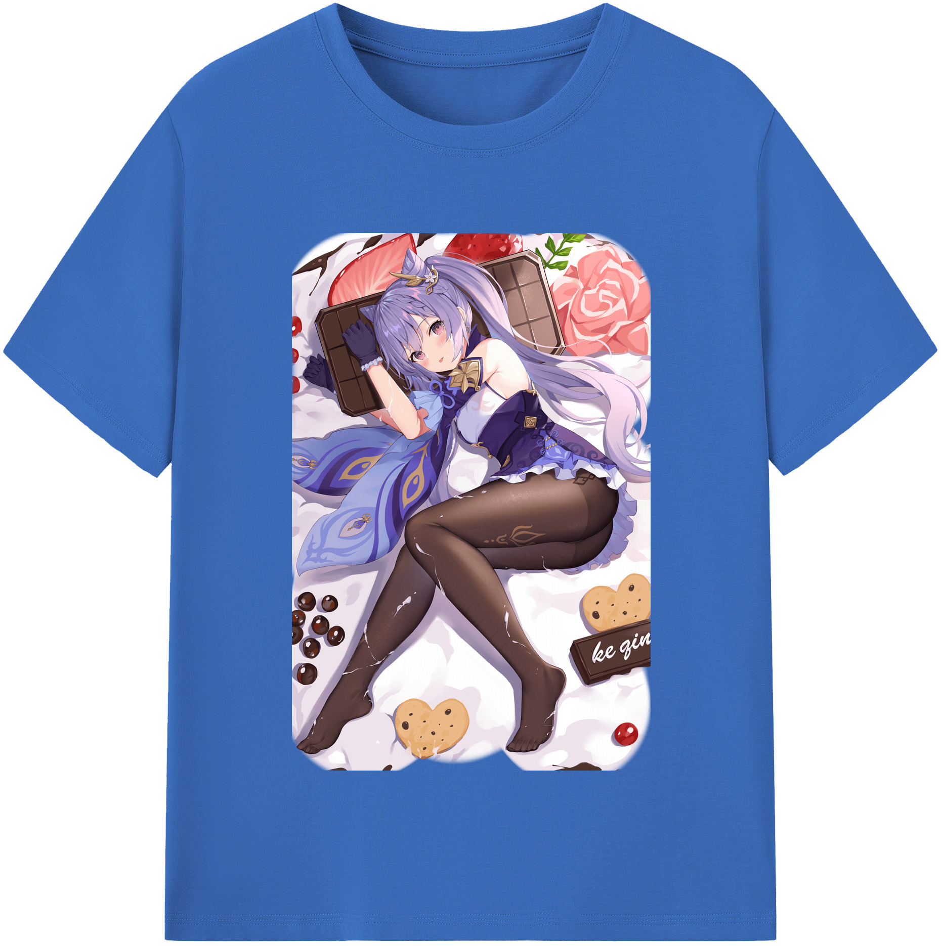 げんし神 刻晴 こくせい genshin Kokusei 綿100％半袖Tシャツ（フロントプリント）