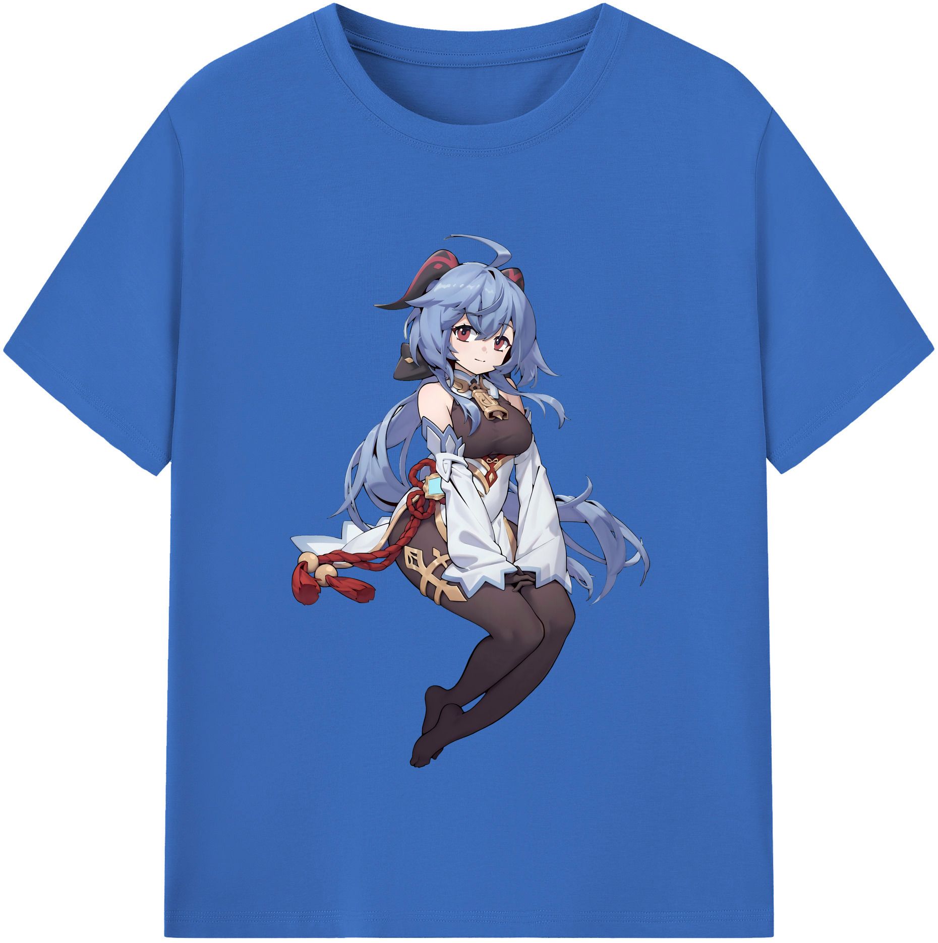 げんし神 甘雨 かんう genshin Ganyu 綿100％半袖Tシャツ（フロントプリント）