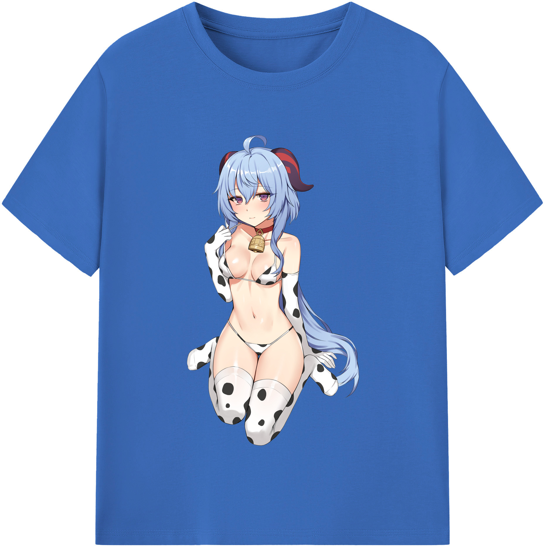 げんし神 甘雨 かんう genshin Ganyu 綿100％半袖Tシャツ（フロントプリント）