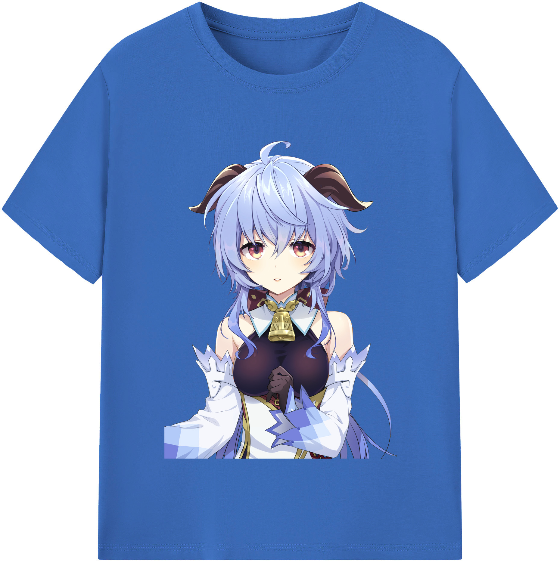 げんし神 甘雨 かんう genshin Ganyu 綿100％半袖Tシャツ（フロントプリント）