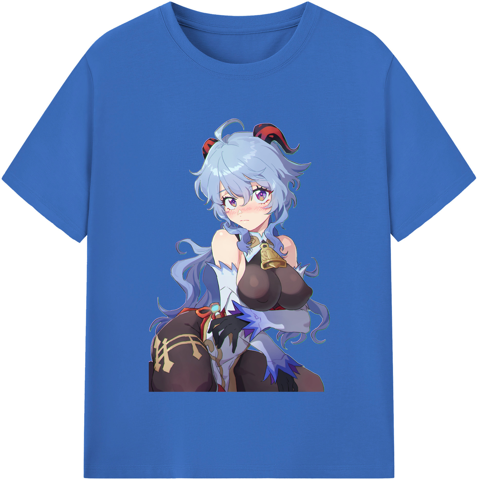げんし神 甘雨 かんう genshin Ganyu 綿100％半袖Tシャツ（フロントプリント）
