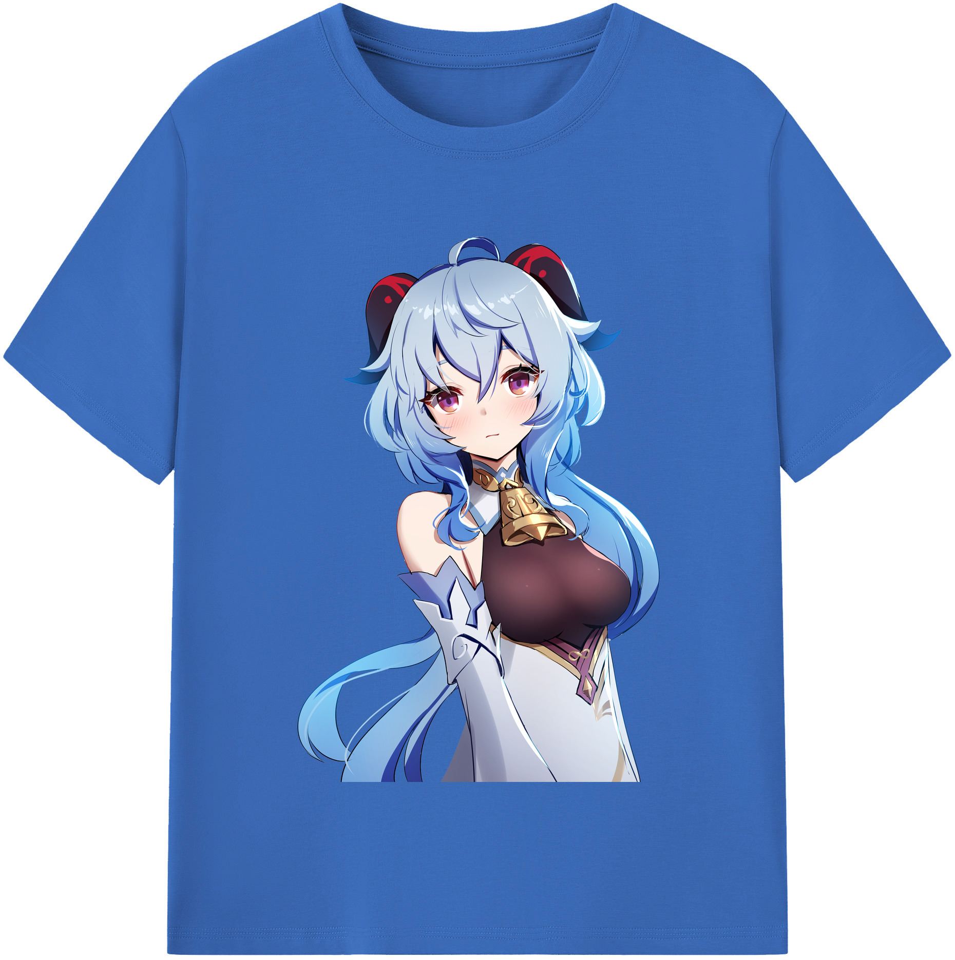 げんし神 甘雨 かんう genshin Ganyu 綿100％半袖Tシャツ（フロントプリント）