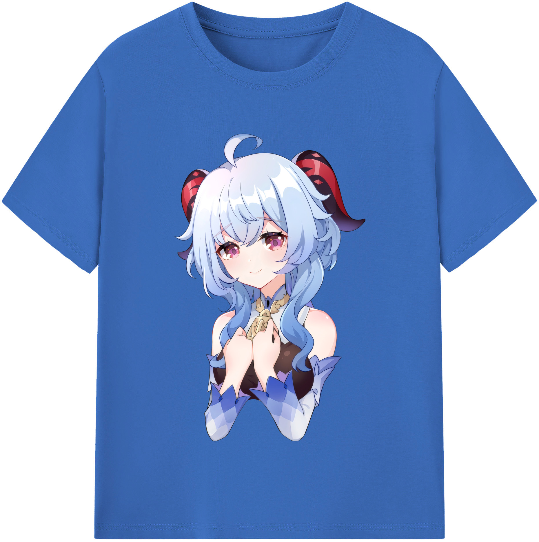 げんし神 甘雨 かんう genshin Ganyu 綿100％半袖Tシャツ（フロントプリント）
