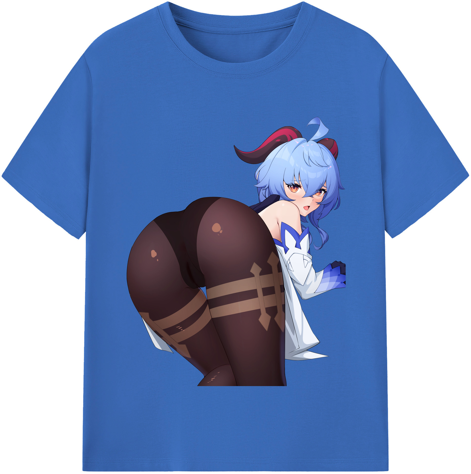 げんし神 甘雨 かんう genshin Ganyu 綿100％半袖Tシャツ（フロントプリント）