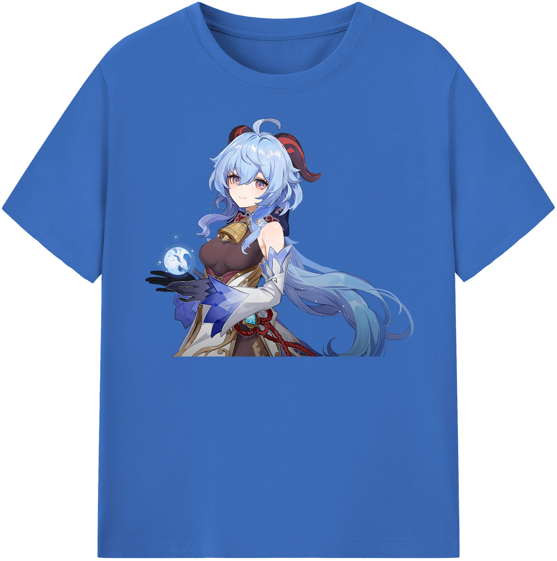 げんし神 甘雨 かんう genshin Ganyu 綿100％半袖Tシャツ（フロントプリント）
