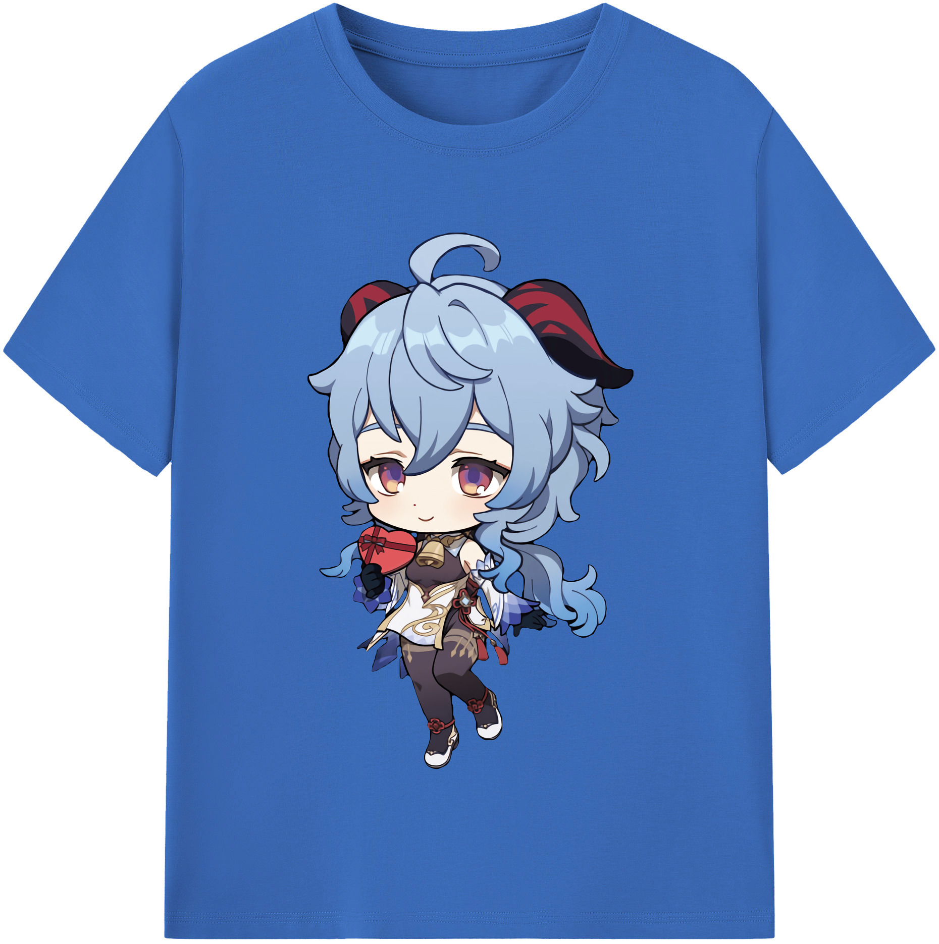 げんし神 甘雨 かんう genshin Ganyu 綿100％半袖Tシャツ（フロントプリント）