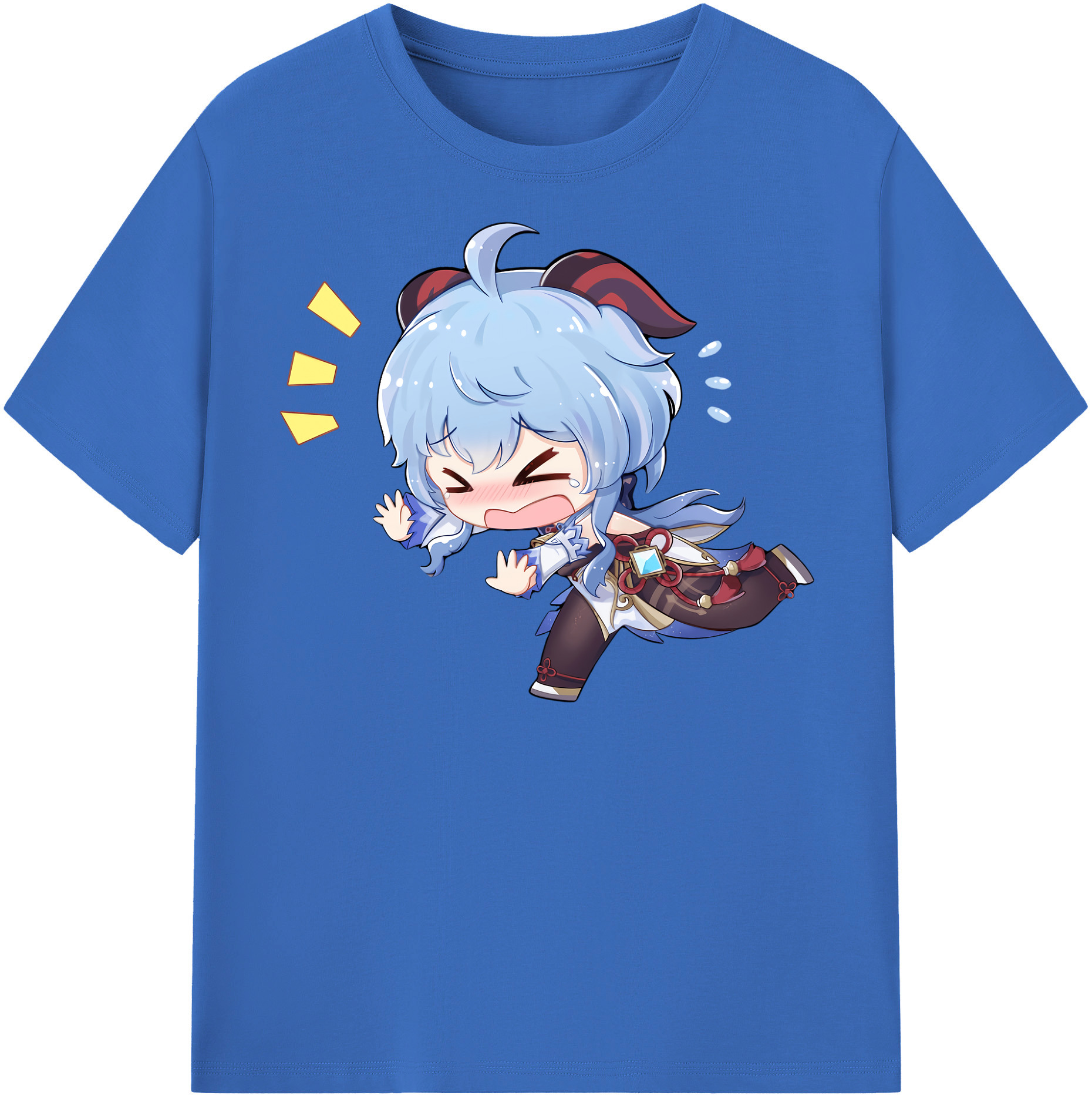 げんし神 甘雨 かんう genshin Ganyu 綿100％半袖Tシャツ（フロントプリント）
