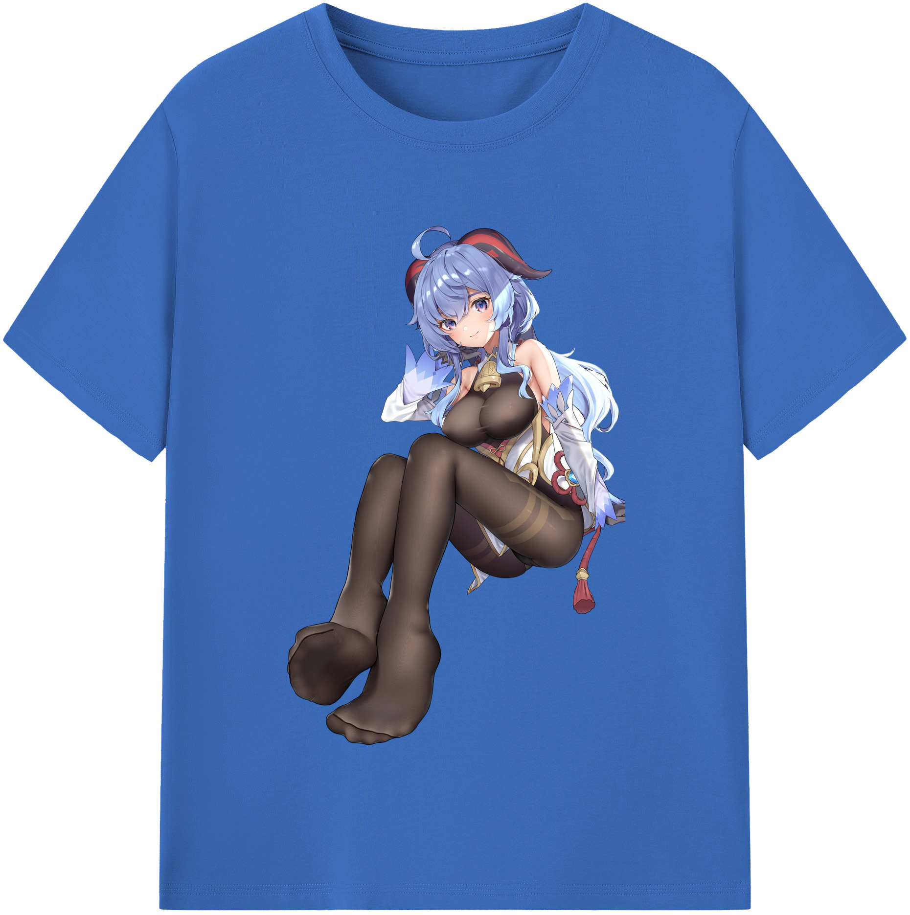 げんし神 甘雨 かんう genshin Ganyu 綿100％半袖Tシャツ（フロントプリント）