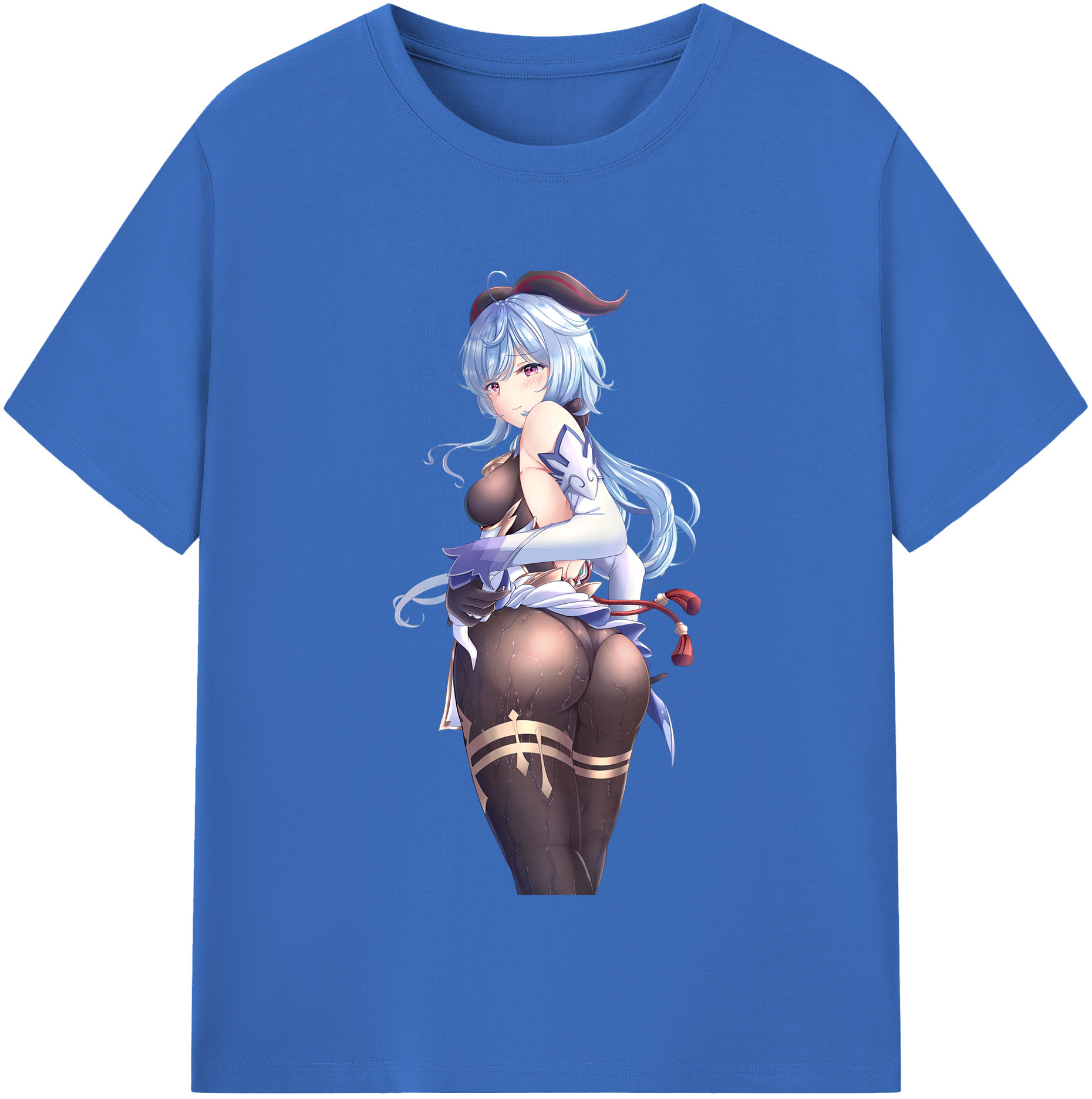 げんし神 甘雨 かんう genshin Ganyu 綿100％半袖Tシャツ（フロントプリント）