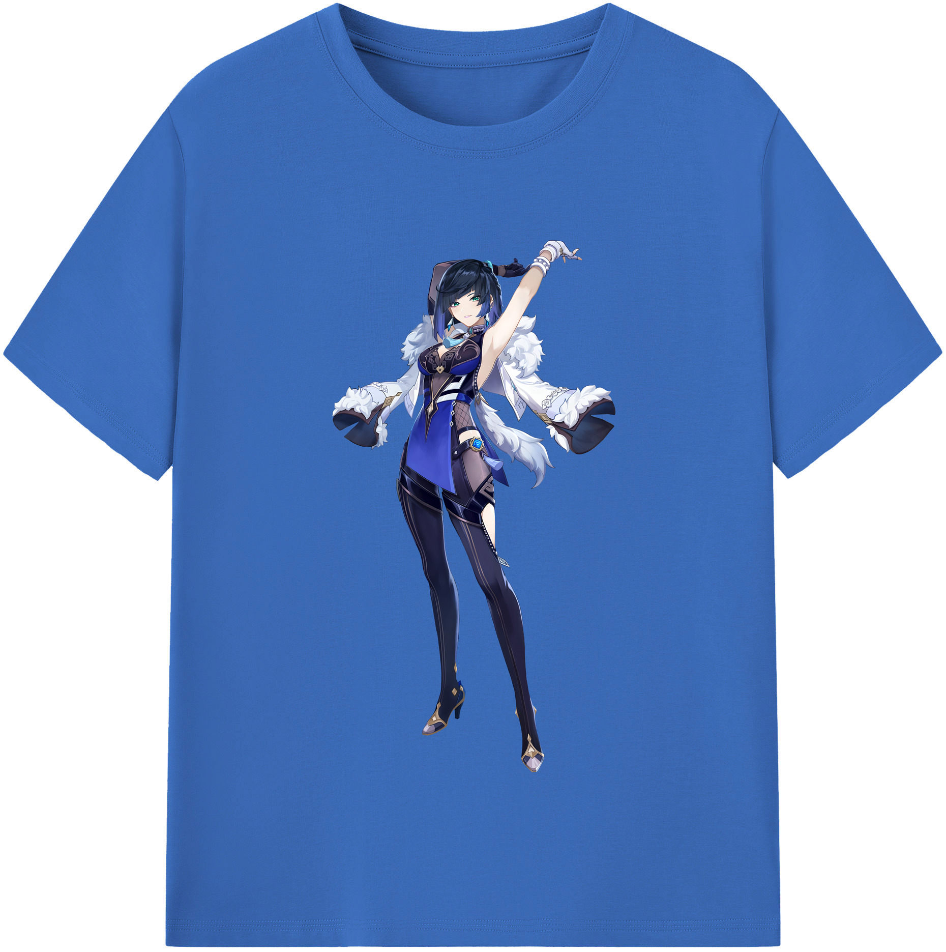 げんし神 夜兰 やらん genshin Yaran 綿100％半袖Tシャツ（フロントプリント）