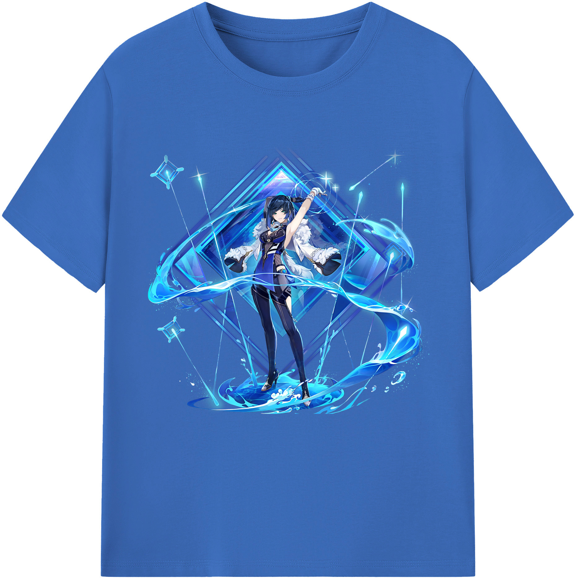 げんし神 夜兰 やらん genshin Yaran 綿100％半袖Tシャツ（フロントプリント）