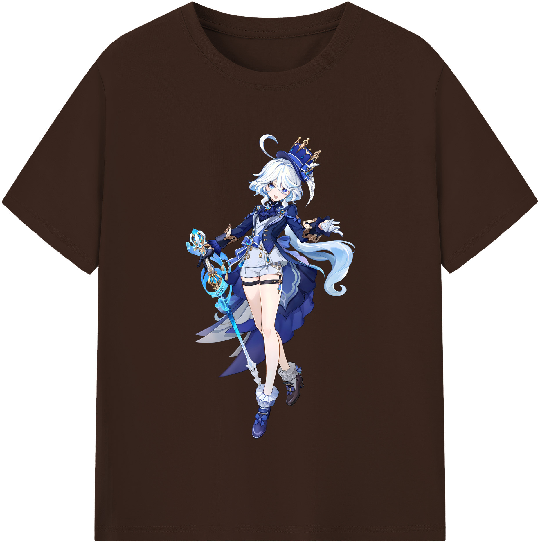 げんし神 フリーナ genshin Furina 綿100％半袖Tシャツ（フロントプリント）