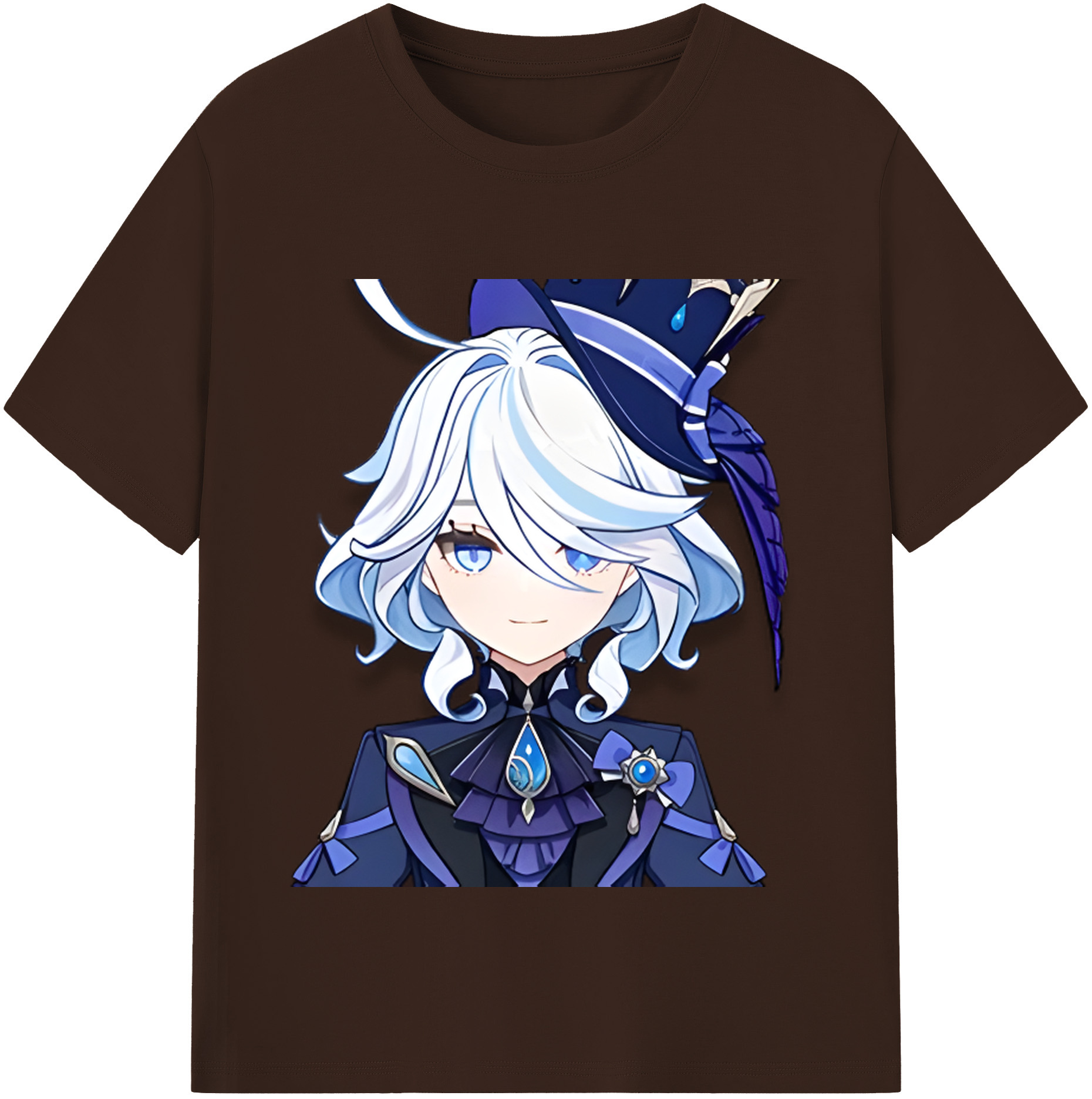 げんし神 フリーナ genshin Furina 綿100％半袖Tシャツ（フロントプリント）