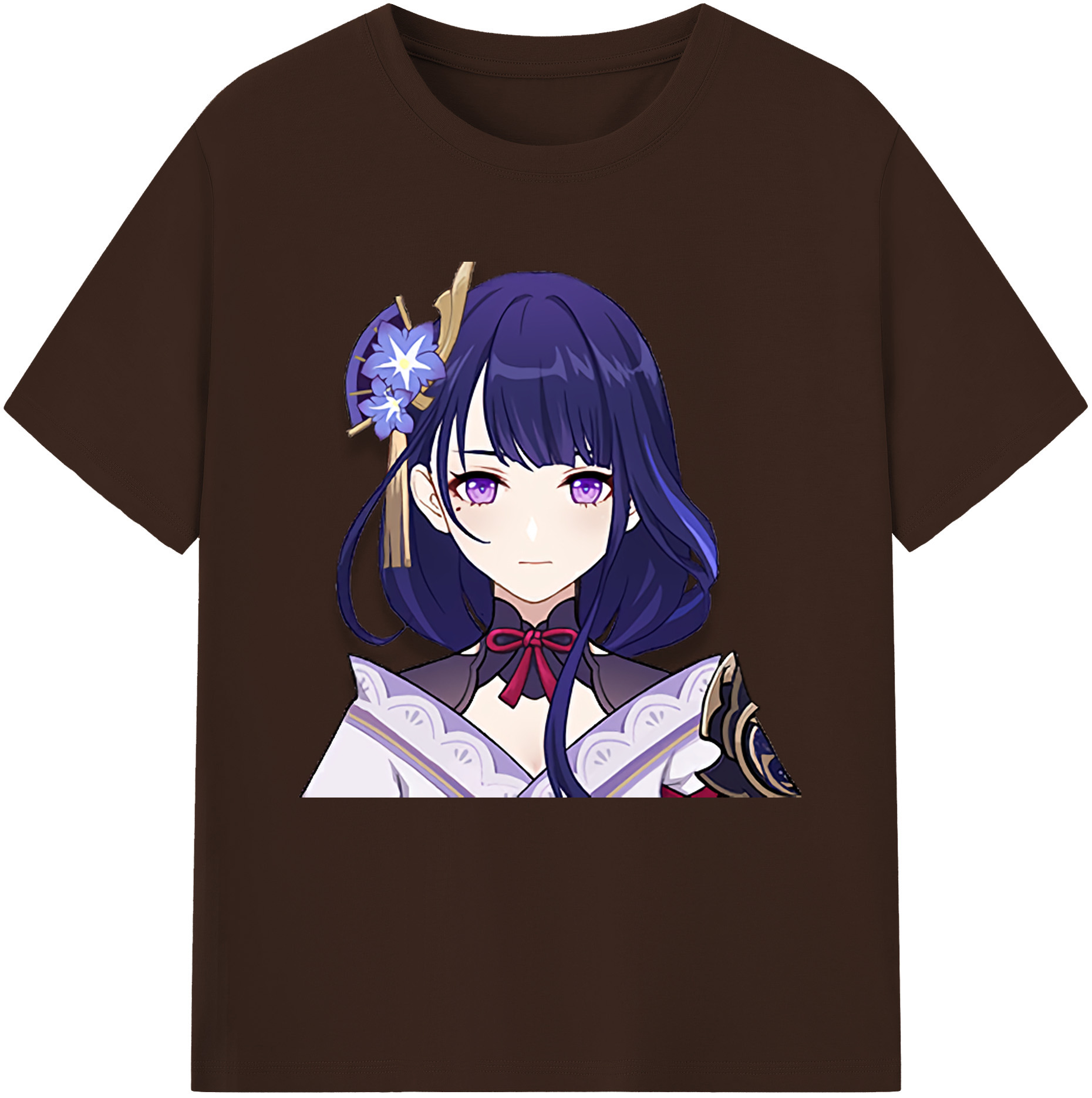げんし神 雷電将軍 らいでんしょうぐん genshin Raiden Shogun 綿100％半袖Tシャツ（フロントプリント）