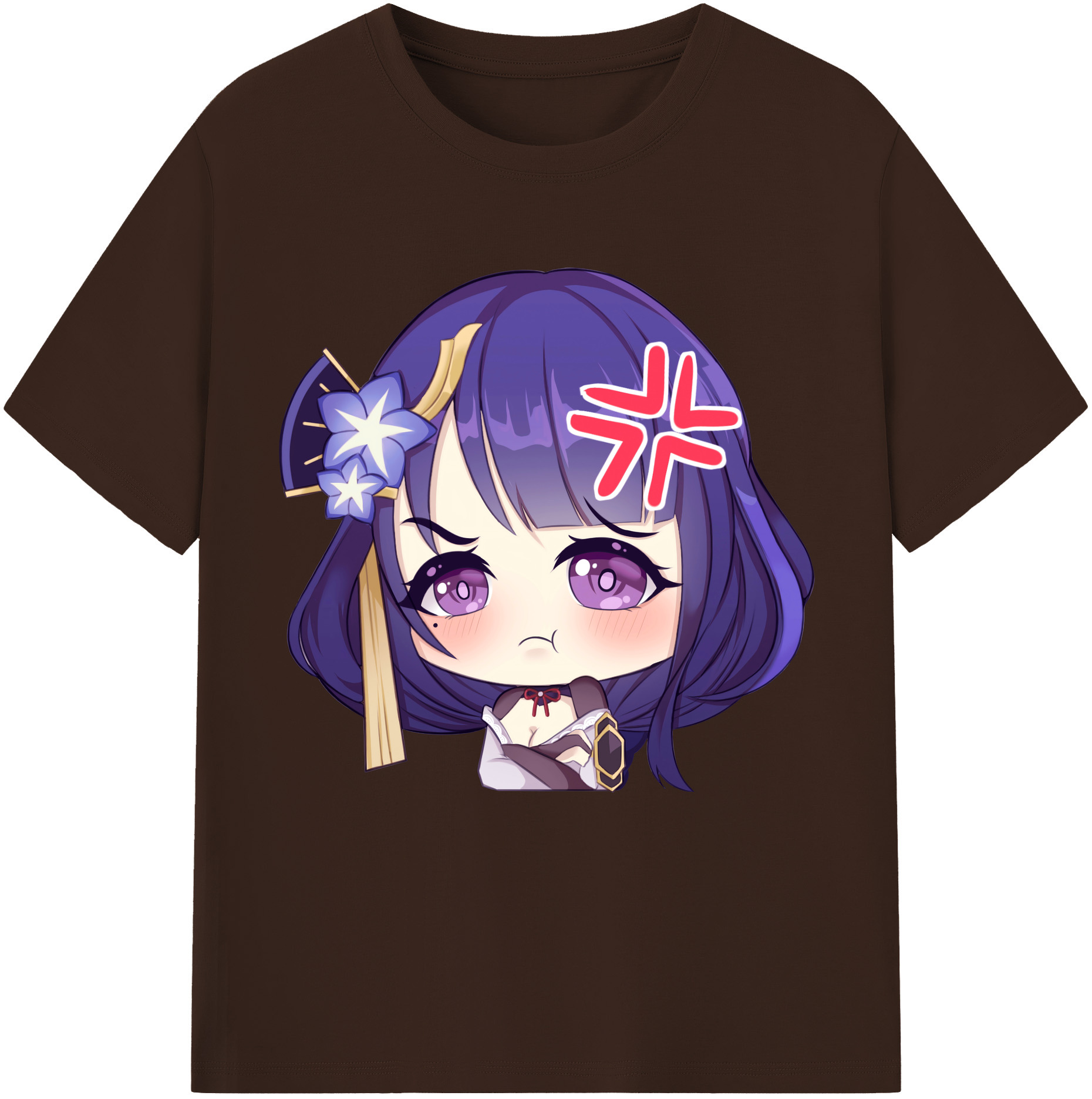 げんし神 雷電将軍 らいでんしょうぐん genshin Raiden Shogun 綿100％半袖Tシャツ（フロントプリント）