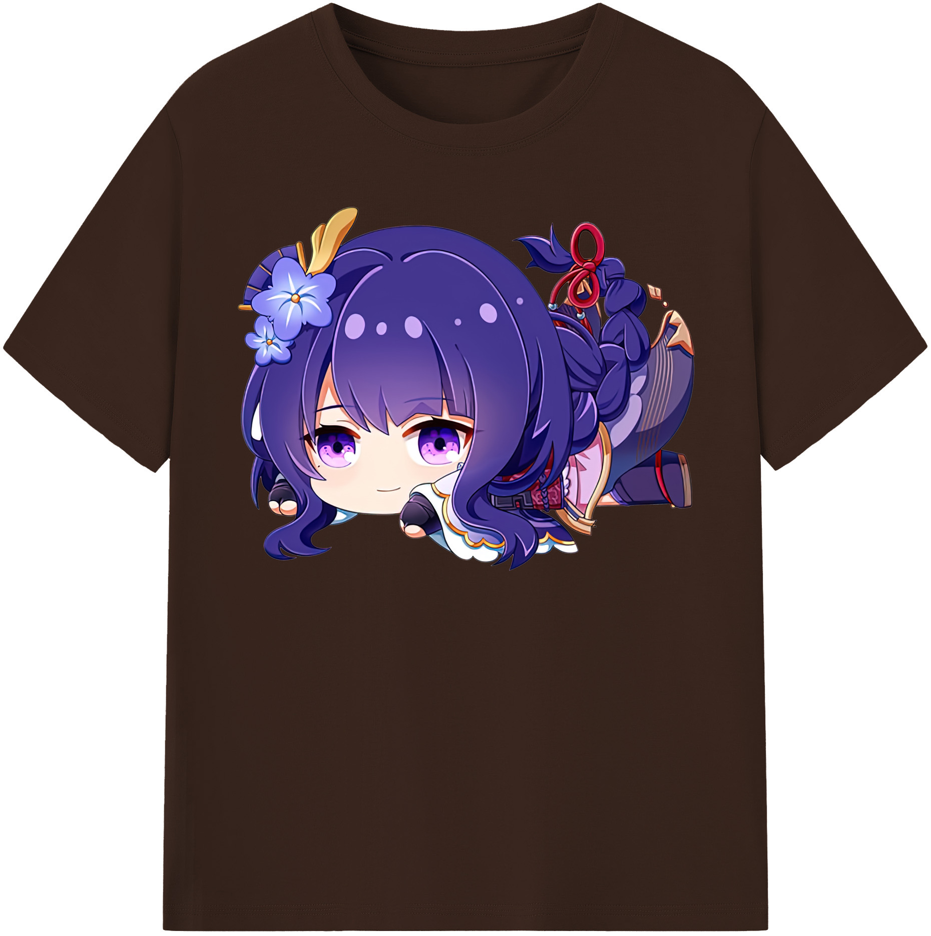 げんし神 雷電将軍 らいでんしょうぐん genshin Raiden Shogun 綿100％半袖Tシャツ（フロントプリント）