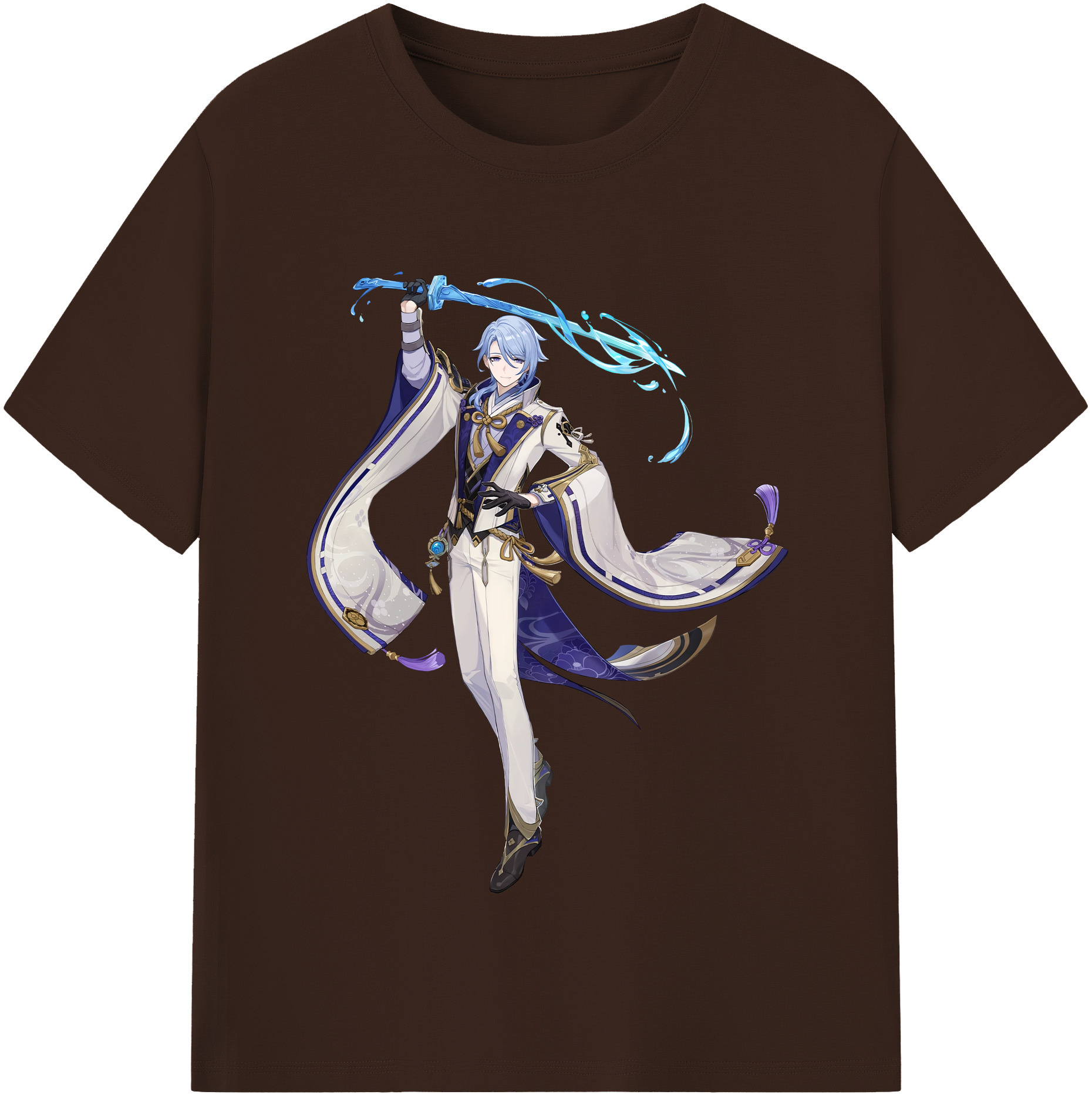げんし神 神里綾人 かみさとあやと genshin Kamisato Ayato 綿100％半袖Tシャツ（フロントプリント）