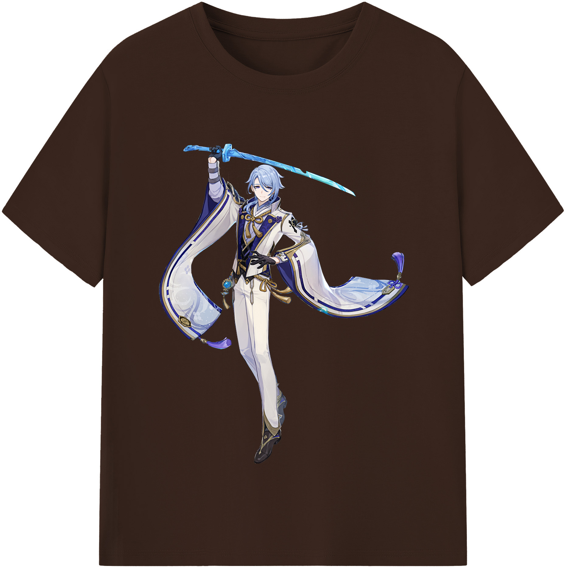 げんし神 神里綾人 かみさとあやと genshin Kamisato Ayato 綿100％半袖Tシャツ（フロントプリント）