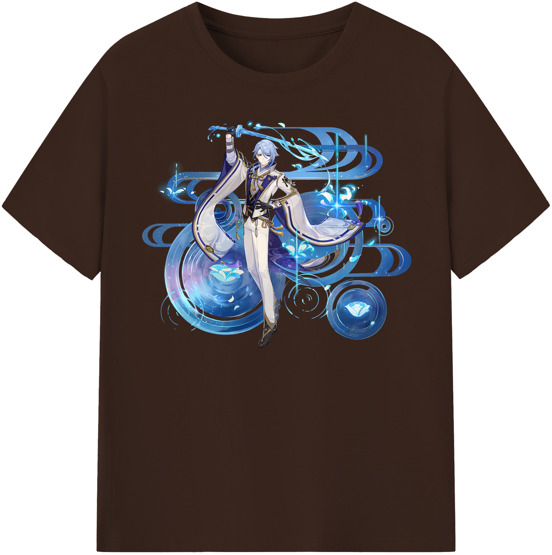 げんし神 神里綾人 かみさとあやと genshin Kamisato Ayato 綿100％半袖Tシャツ（フロントプリント）
