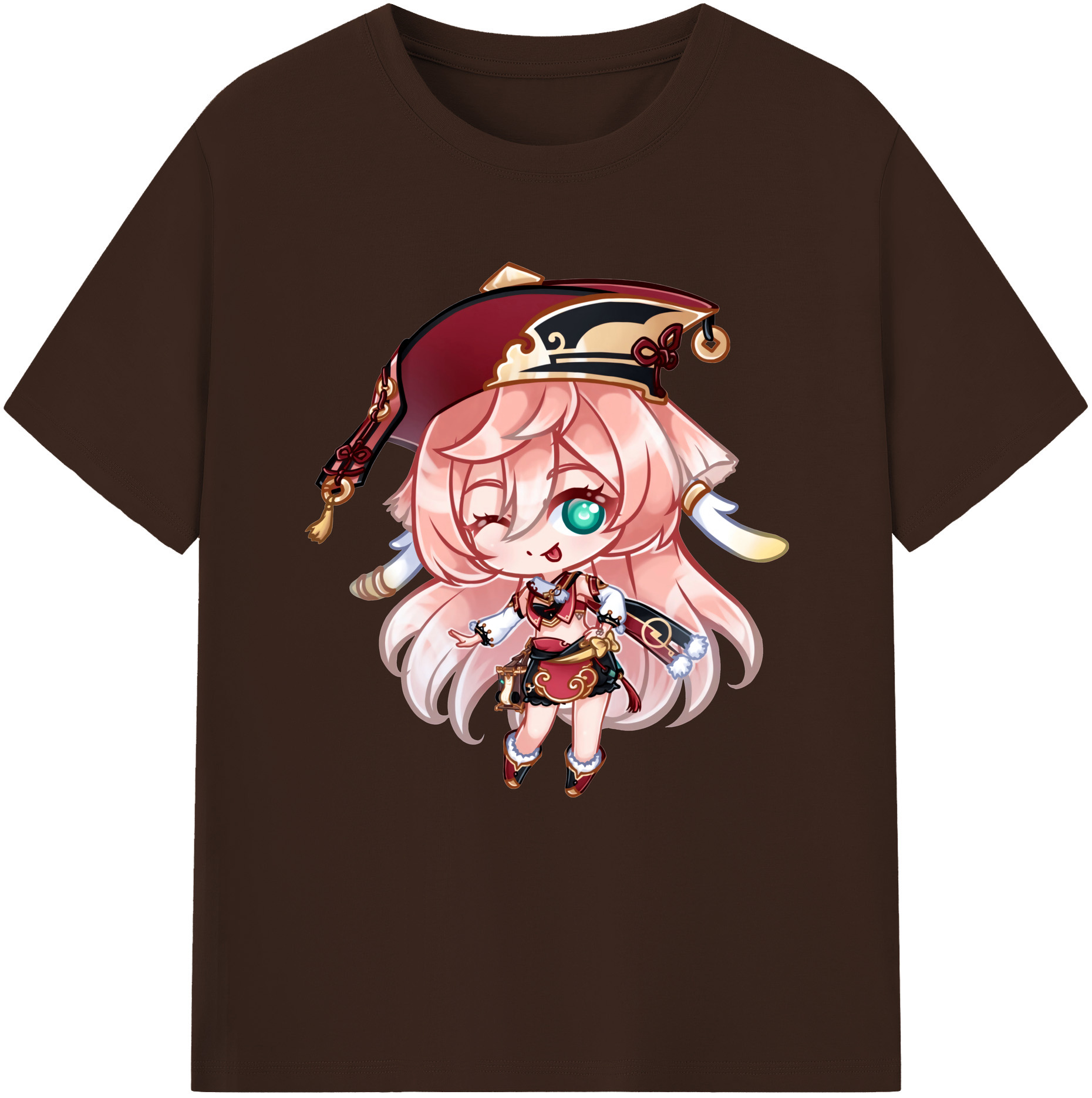 げんし神 ヤンフェイ genshin Yanfei 綿100％半袖Tシャツ（フロントプリント）